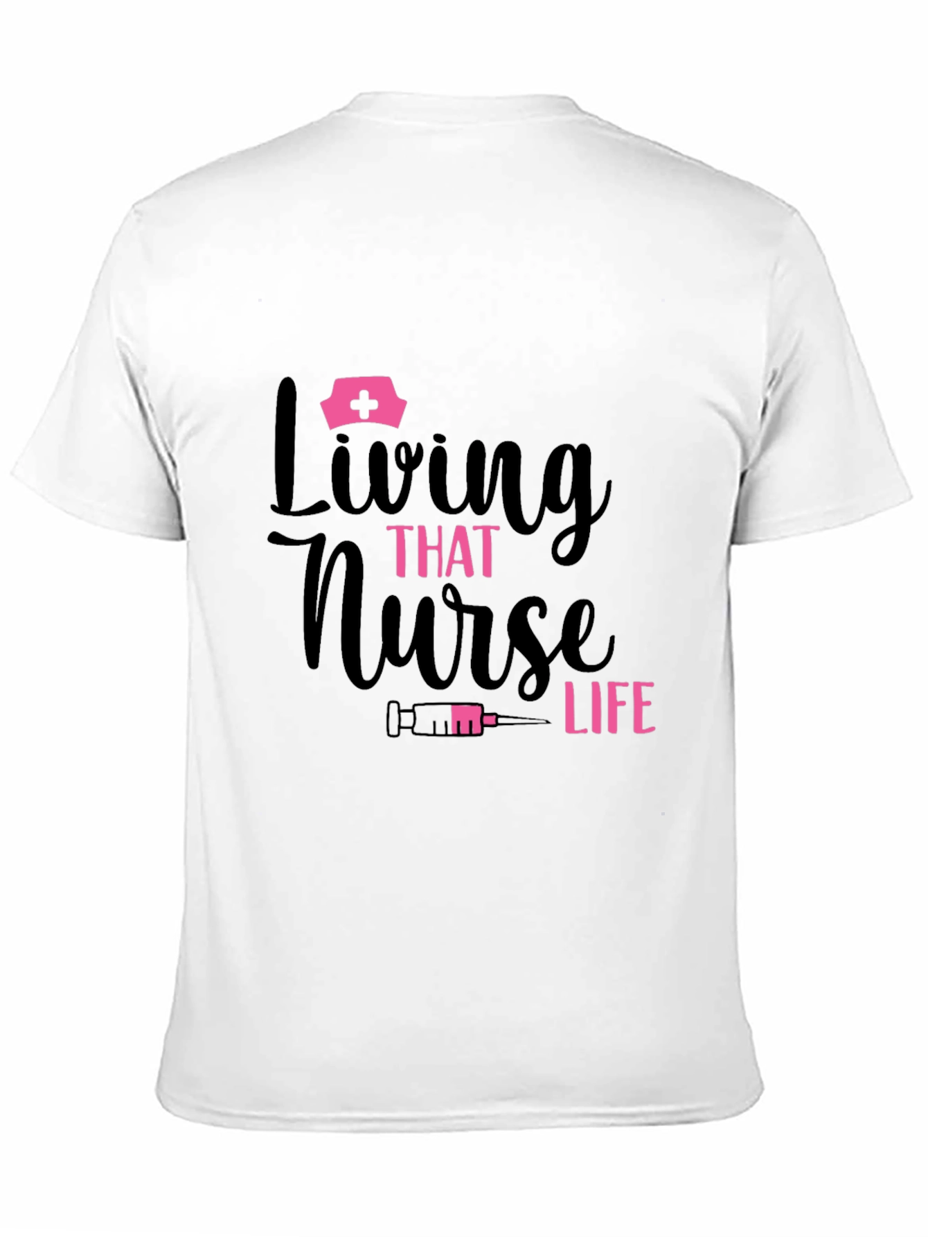 Black Living That Nurse Life Black Graphic T-Shirt view 11