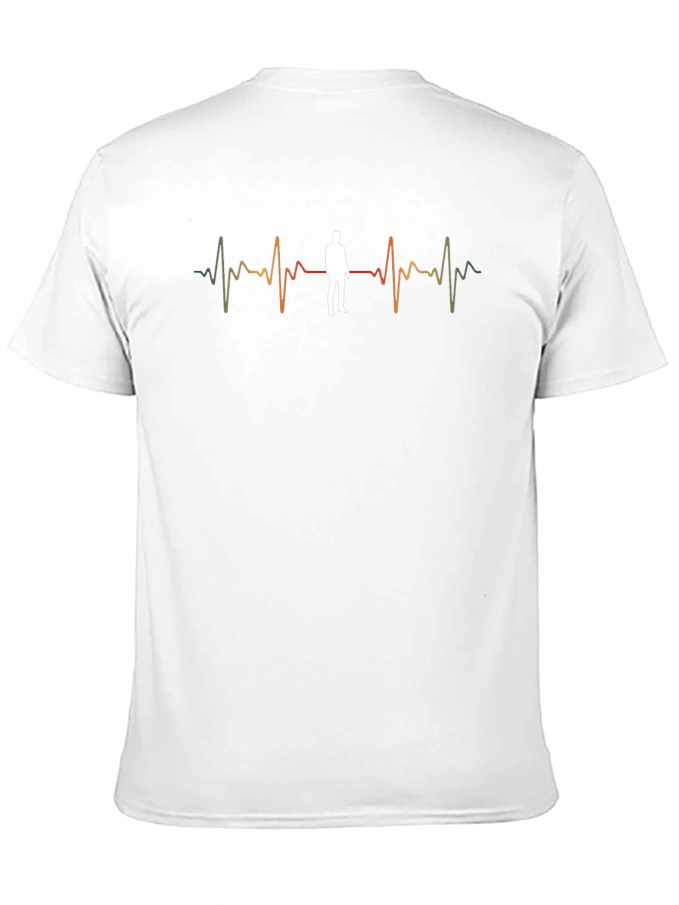 Black Heartbeat Man T-Shirt - Stylish Graphic Tee view 11