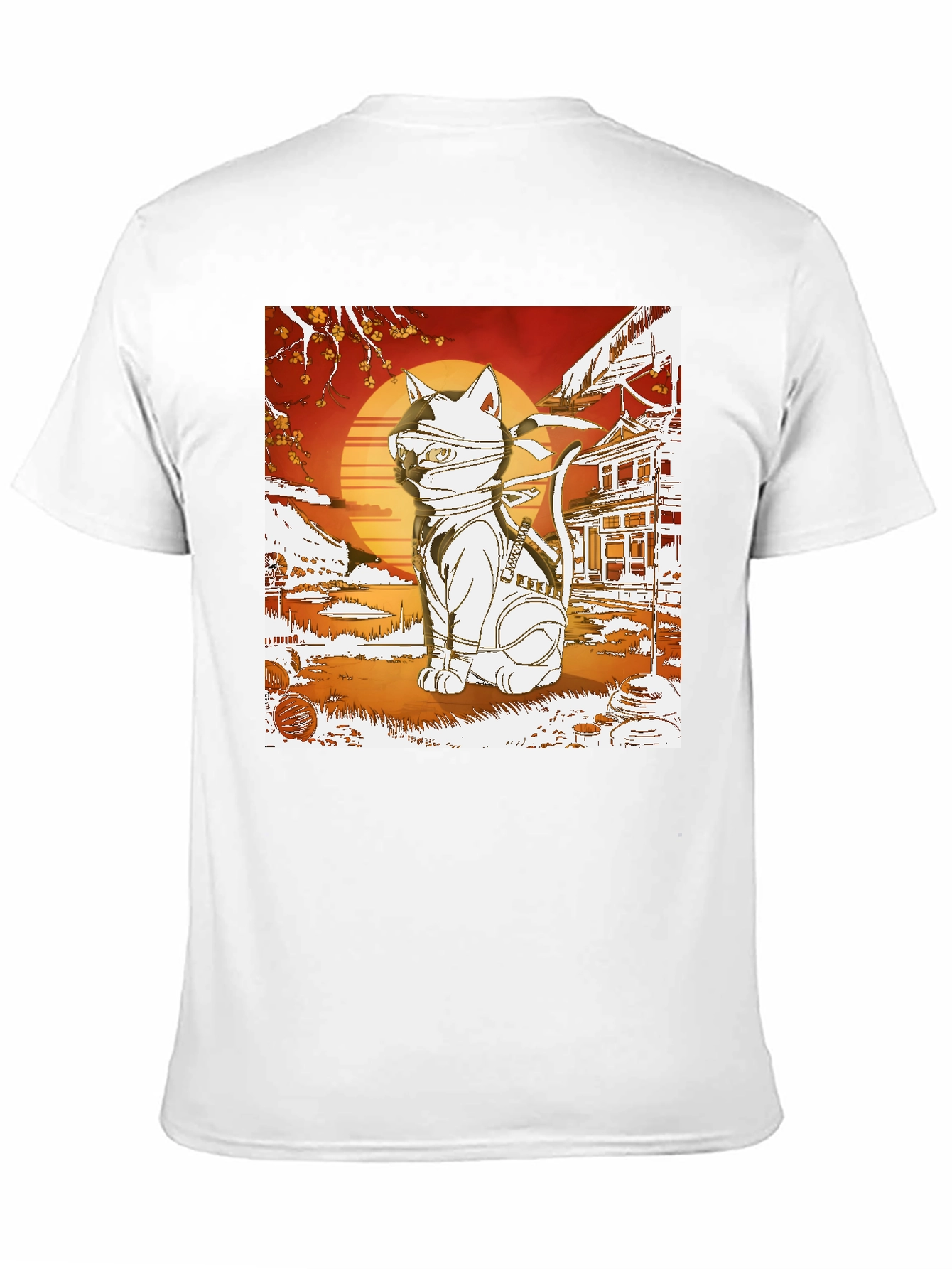 Black Ninja Cat T-Shirt - Cool Graphic Tee view 11