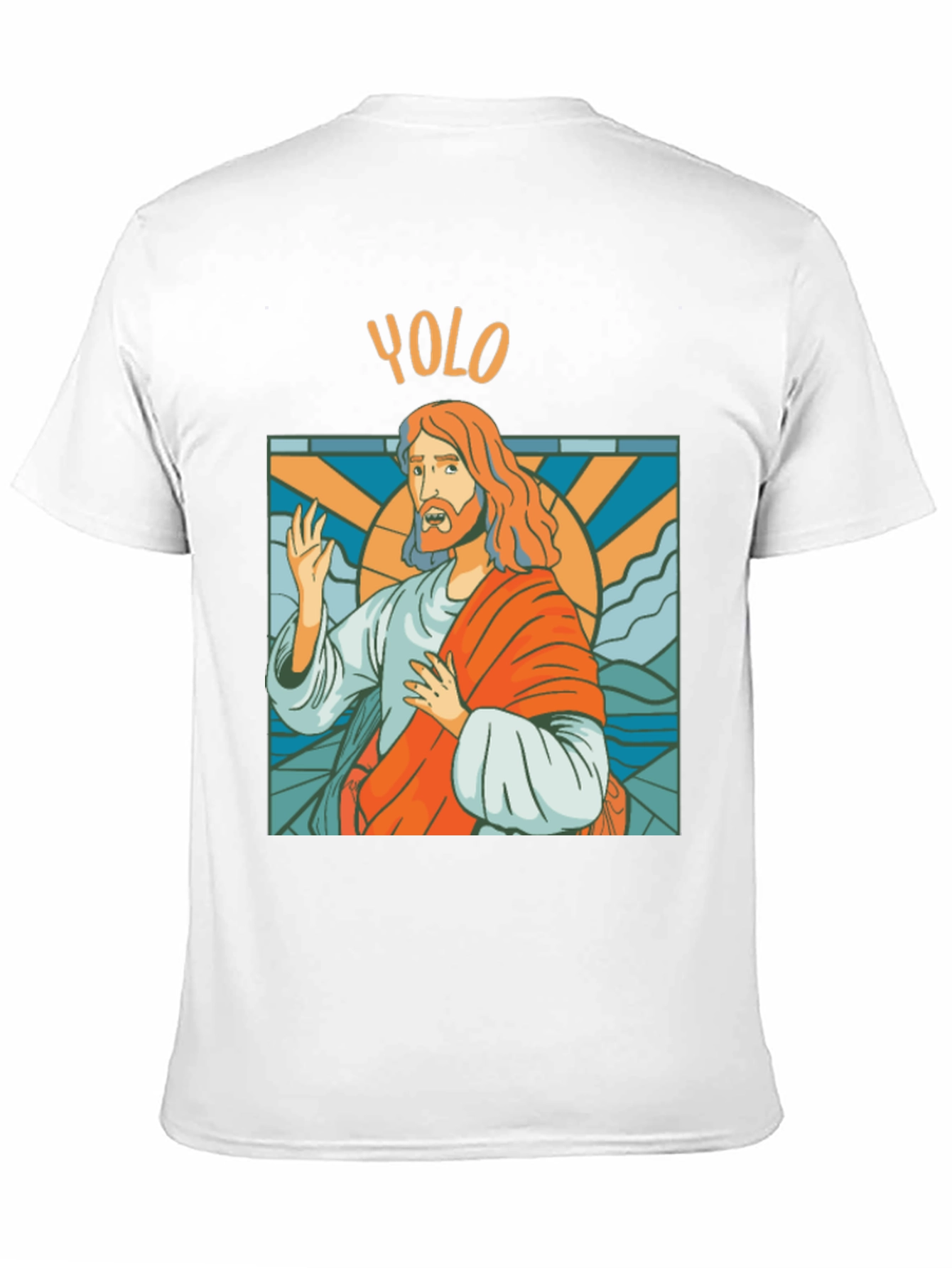 Black YOLO Jesus Graphic Tee - Trendy Novelty T-Shirt view 11