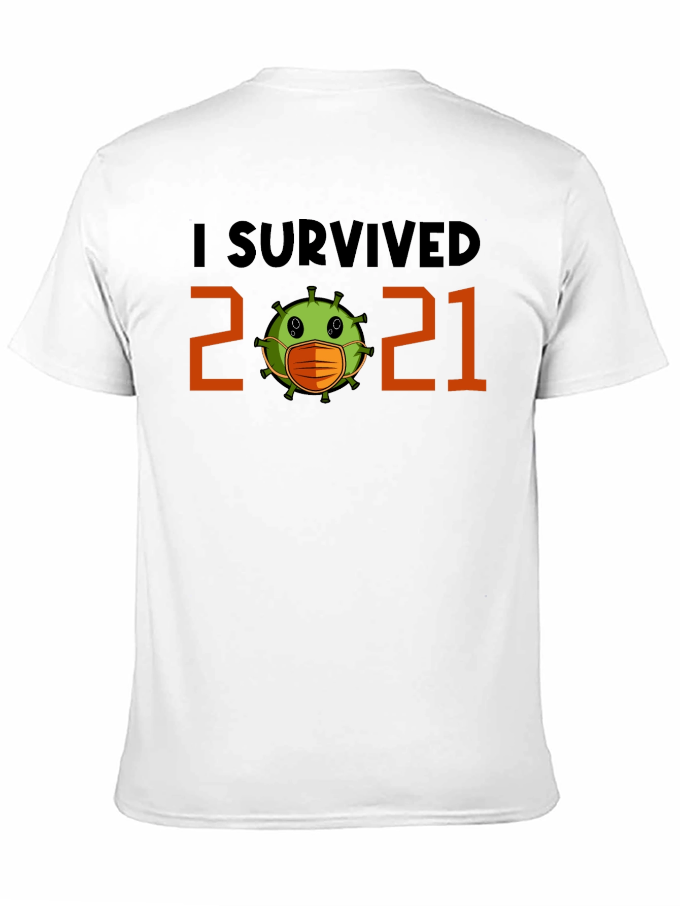 Black I Survived 2021 Graphic Tee - Pandemic Novelty view 11