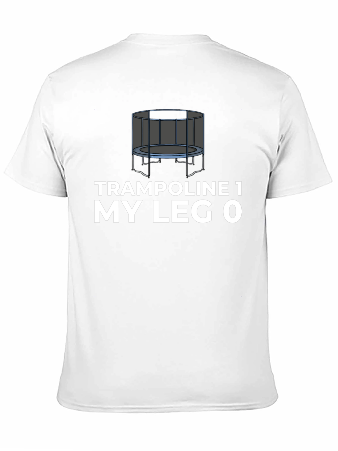 Black Trampoline Humor Graphic T-Shirt view 11