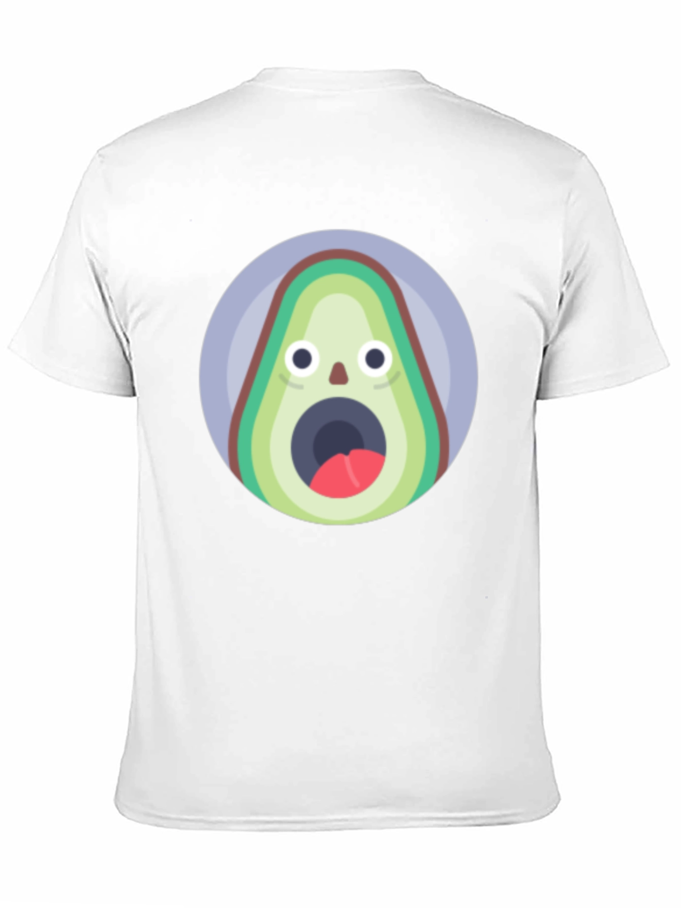 Black Funny Avocado T-Shirt - Shocked Fruit Graphic Tee view 11