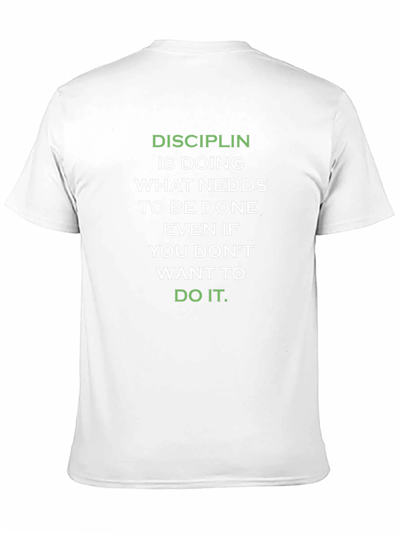 Black Motivational Discipline T-Shirt view 11
