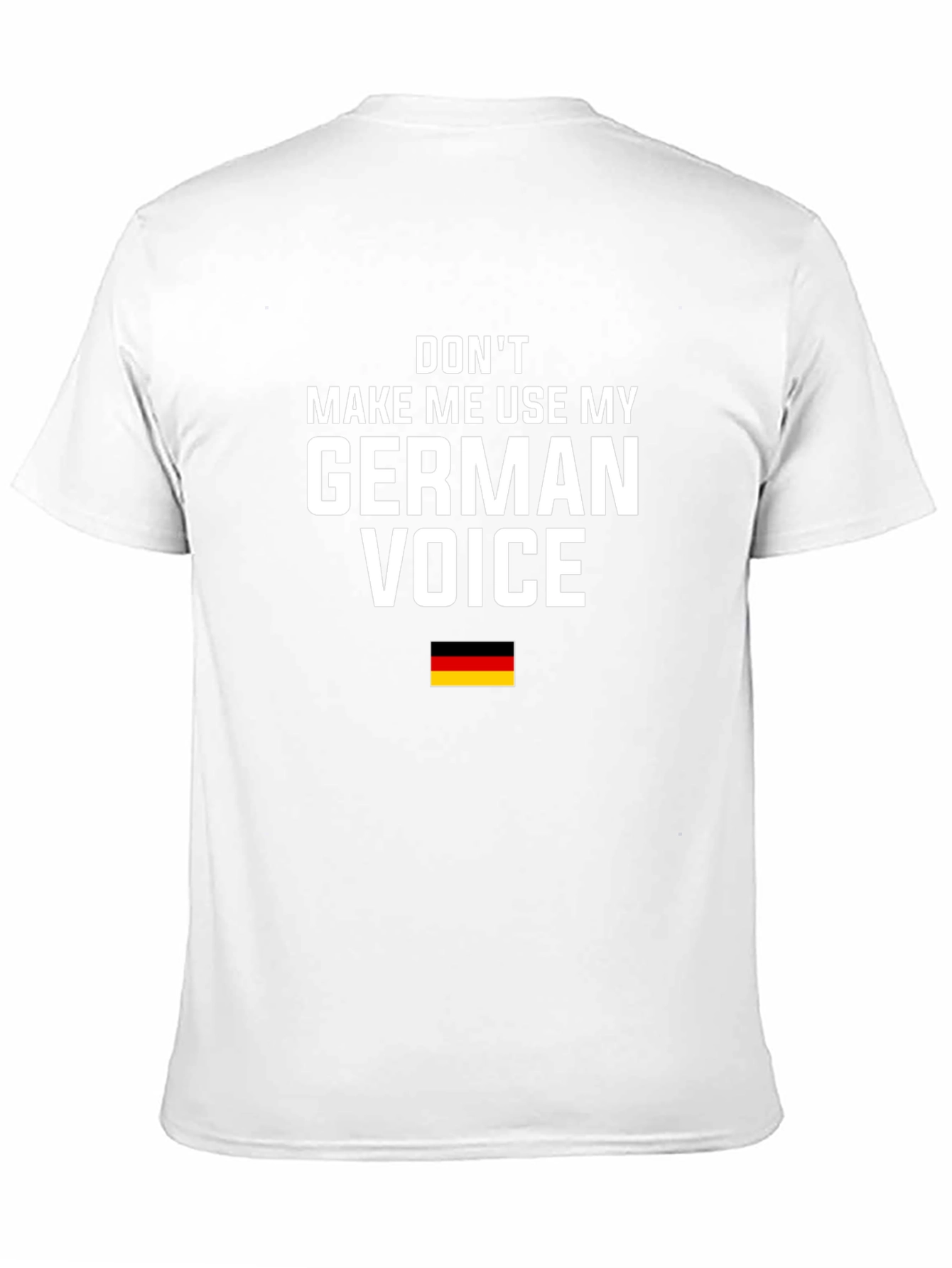 Black Funny German Voice T-Shirt - Black view 11