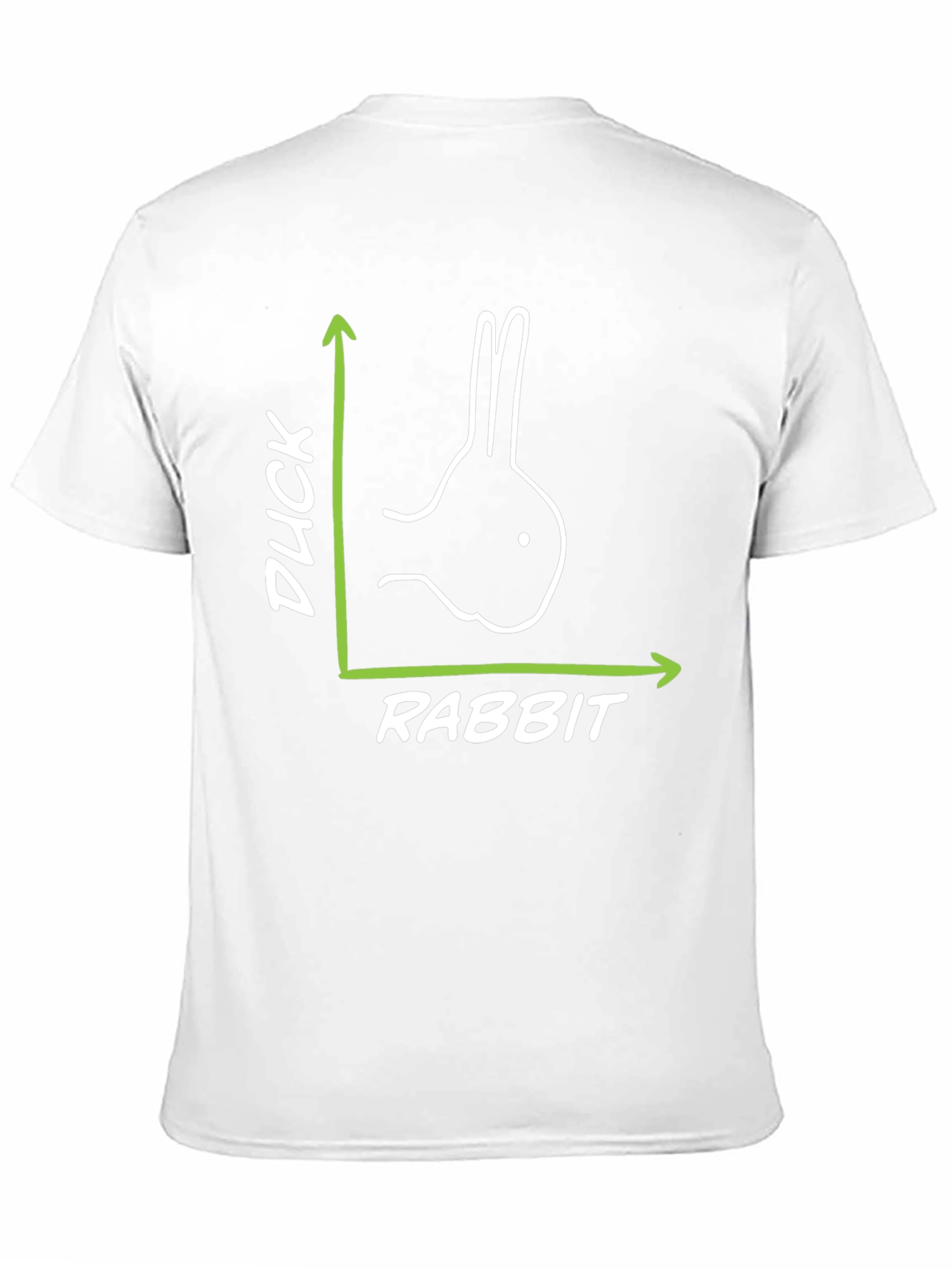 Black Duck or Rabbit? Optical Illusion Graphic Tee view 11