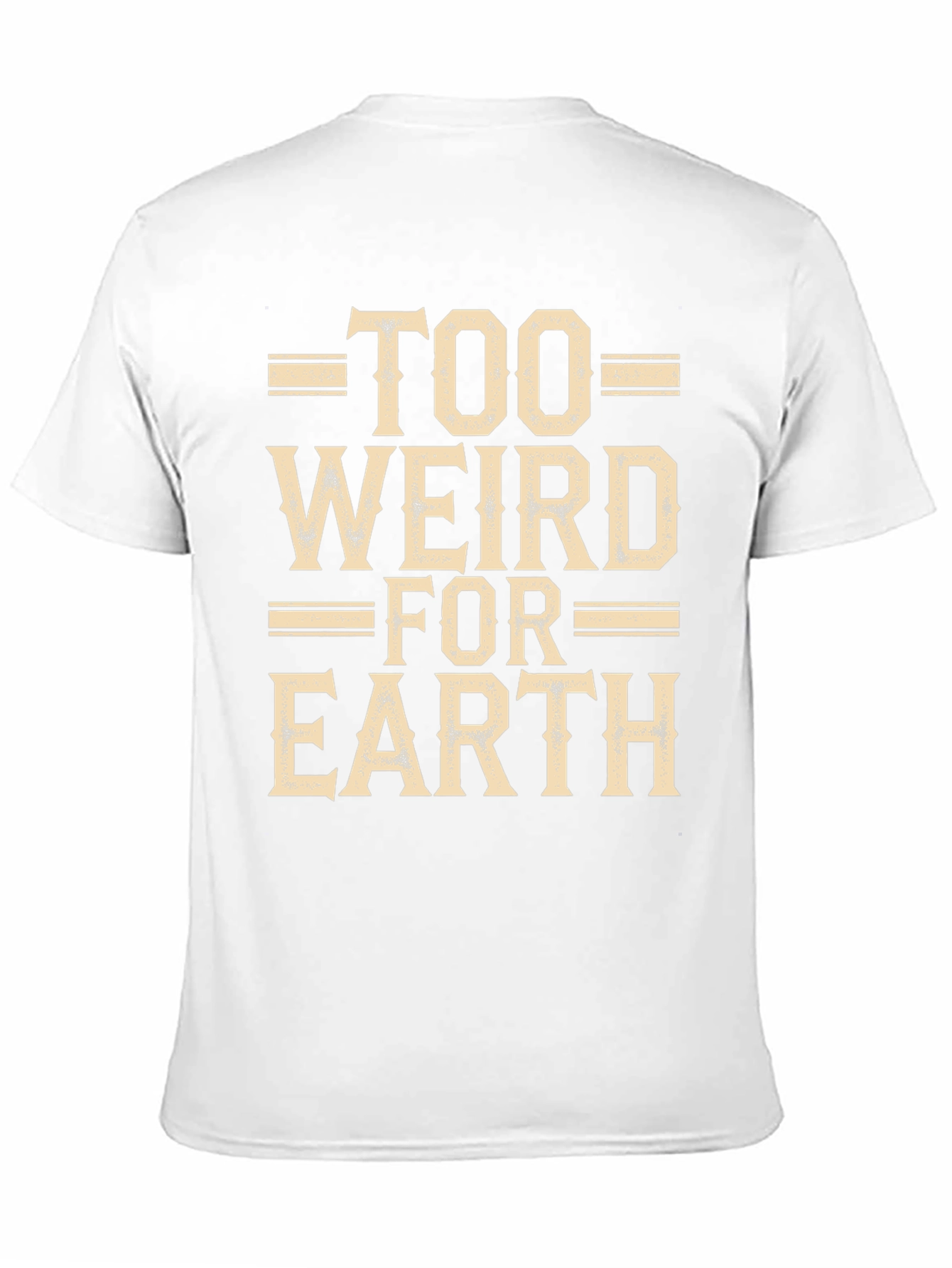 Black Too Weird For Earth Black Graphic Tee view 11