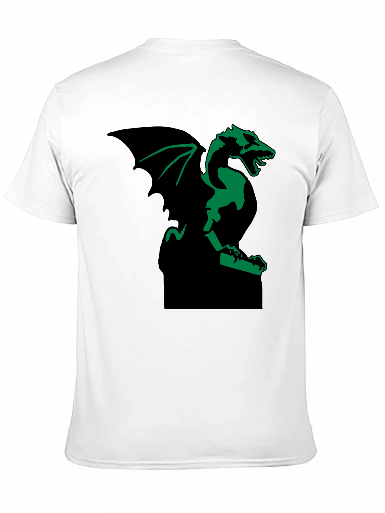 Black Green Gargoyle Graphic Black T-Shirt view 11