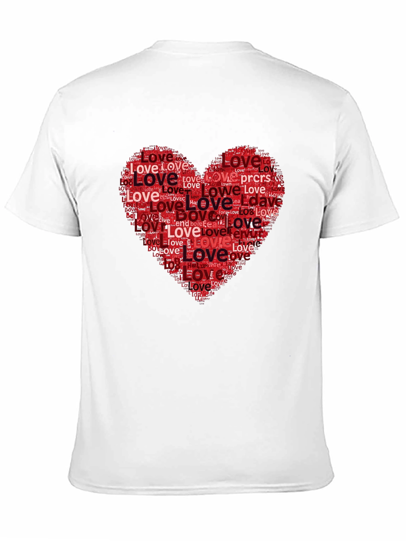 Black Love Heart Word Art Graphic Tee view 11