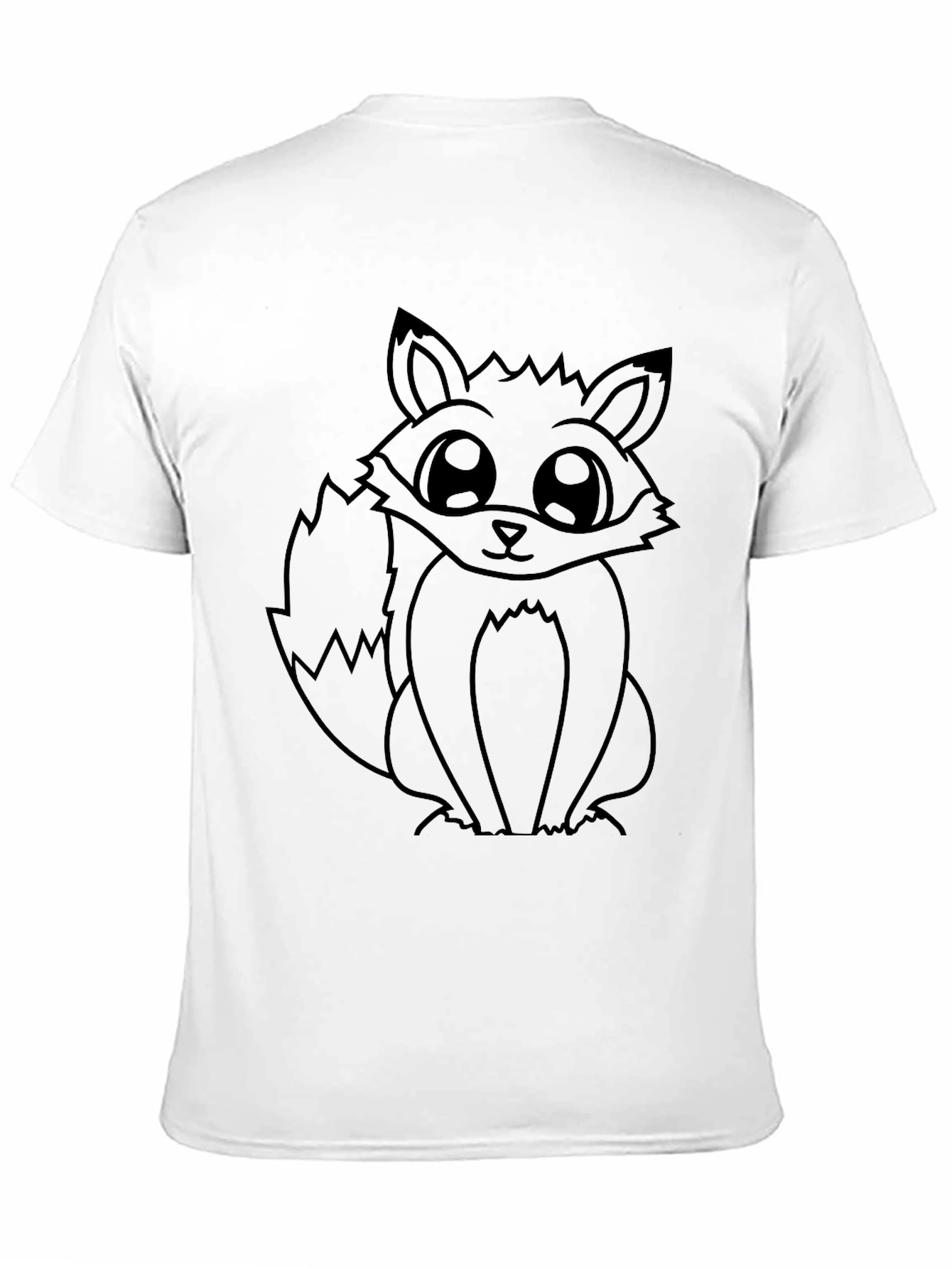 Black Fox Graphic Black T-Shirt - Unisex Casual Tee view 11