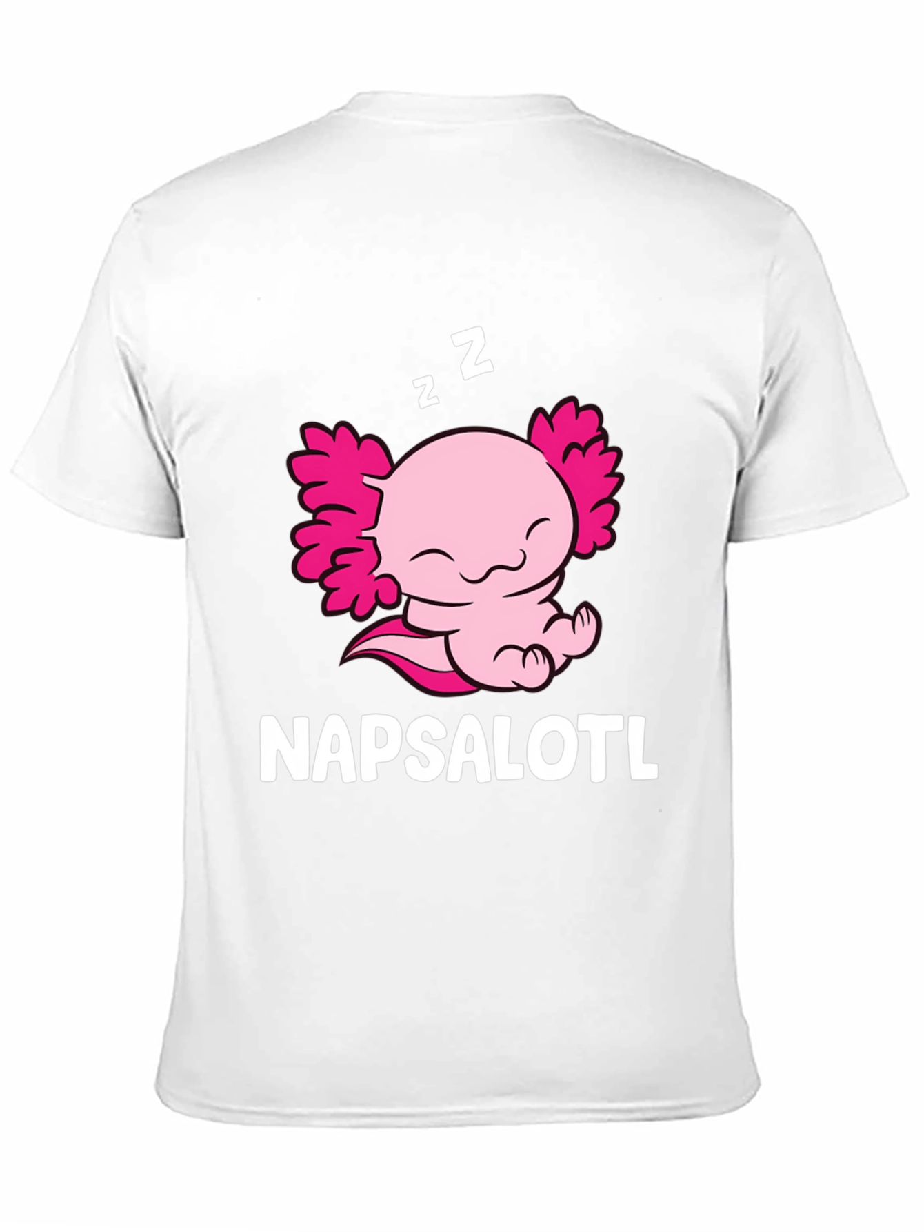 Black Napsalotl Axolotl Cute Sleeping T-Shirt view 11