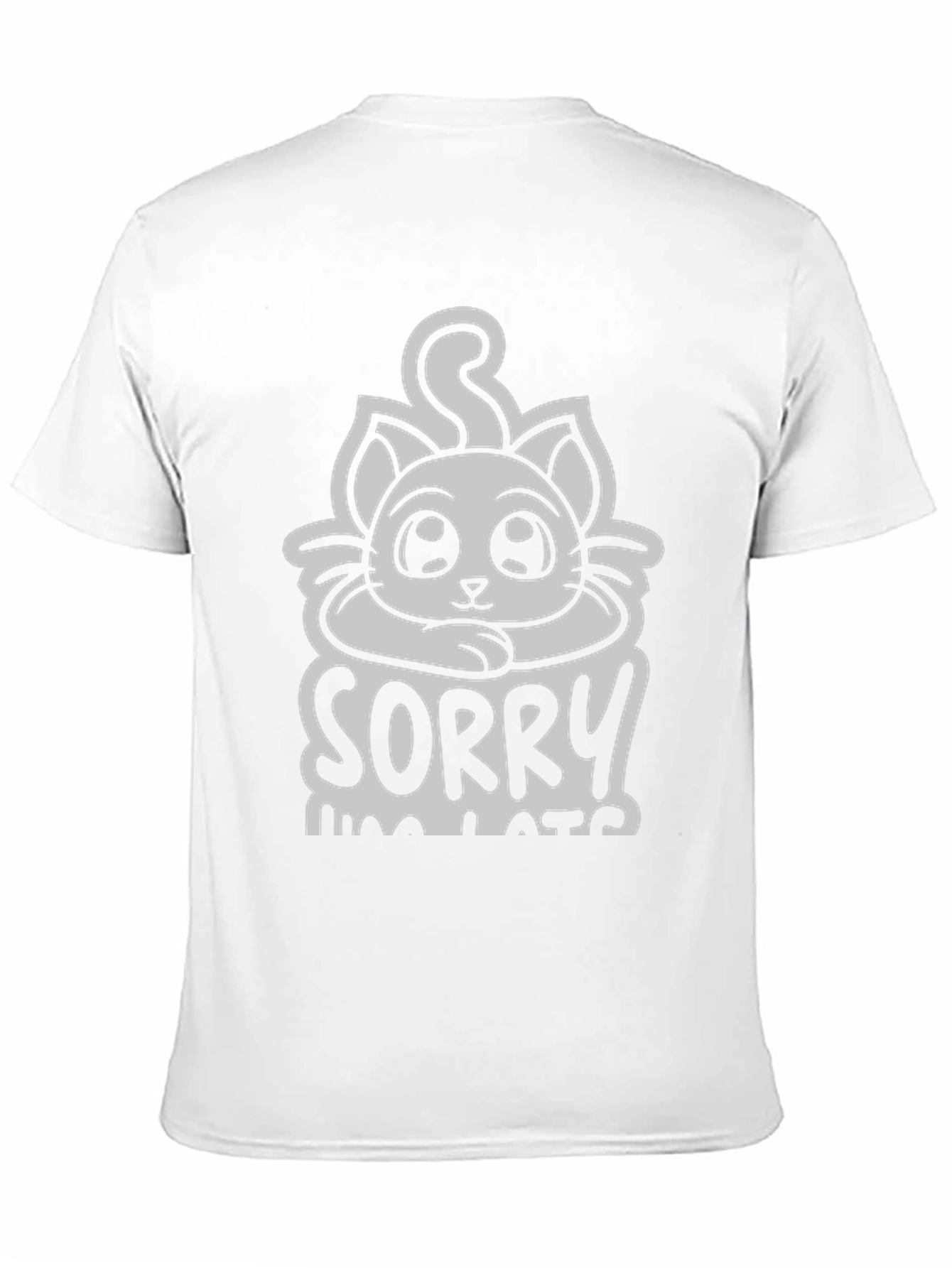 Black Sorry I'm Late Cat T-Shirt view 11