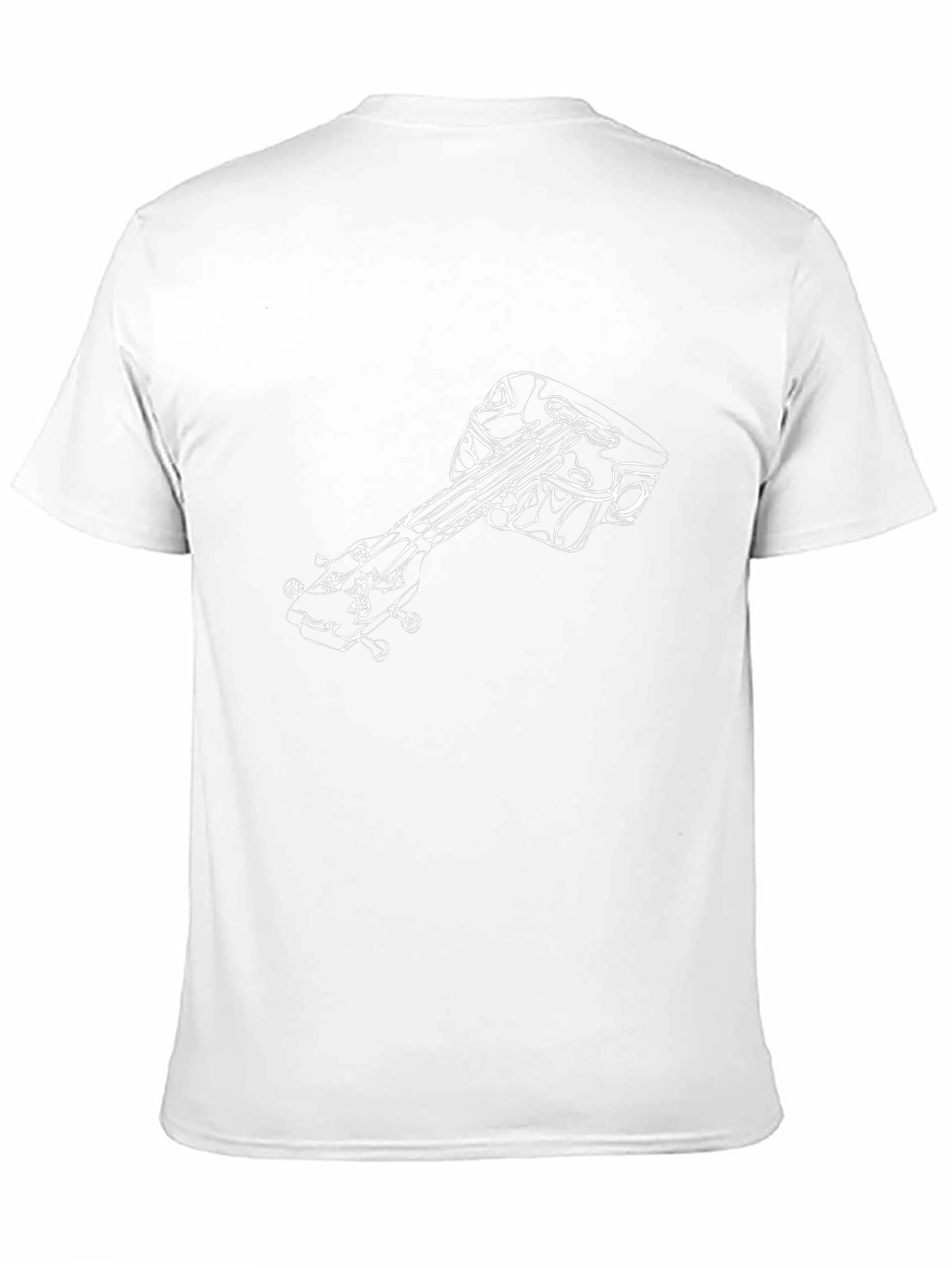 Black Cool Black T-Shirt with Guitar/Engine Graphic view 11