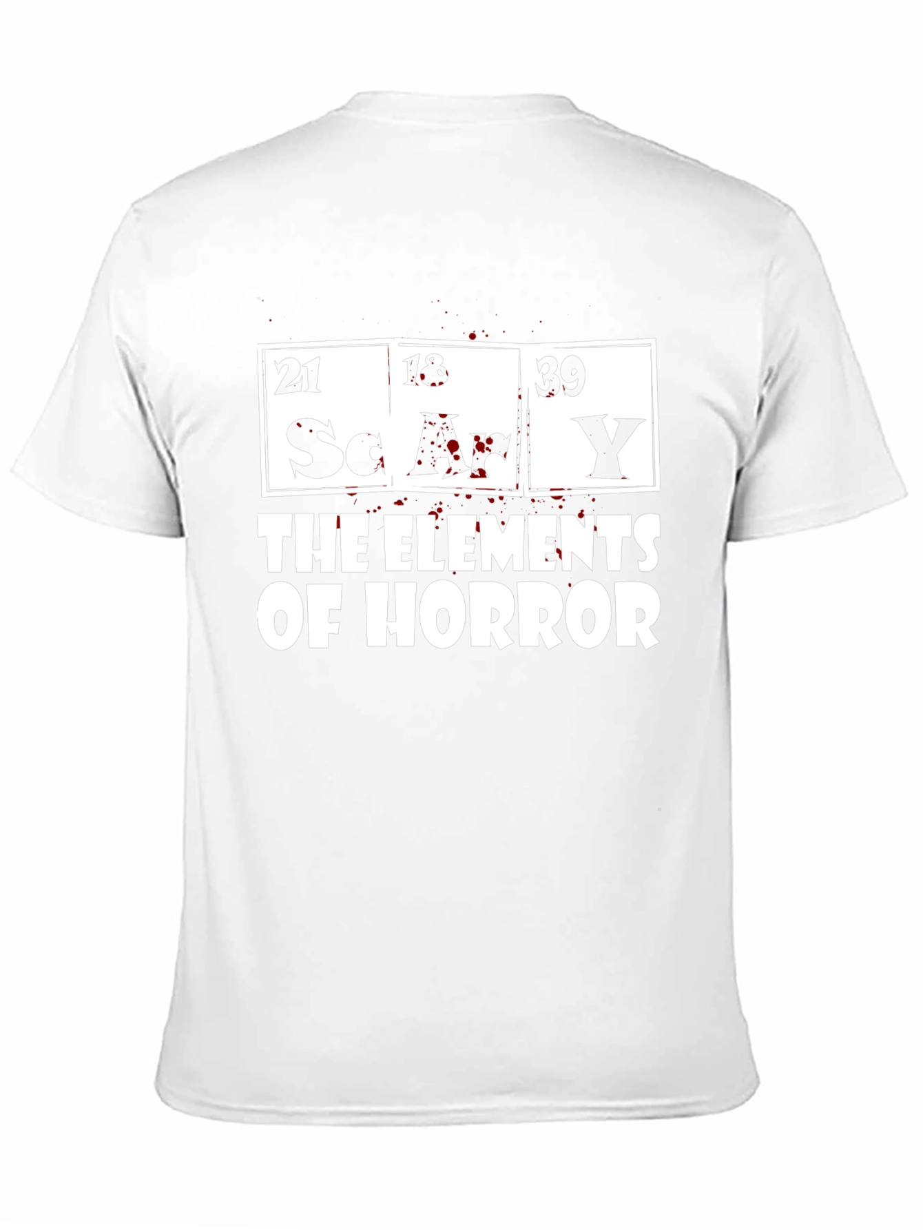 Black Scary Elements of Horror Graphic T-Shirt view 11