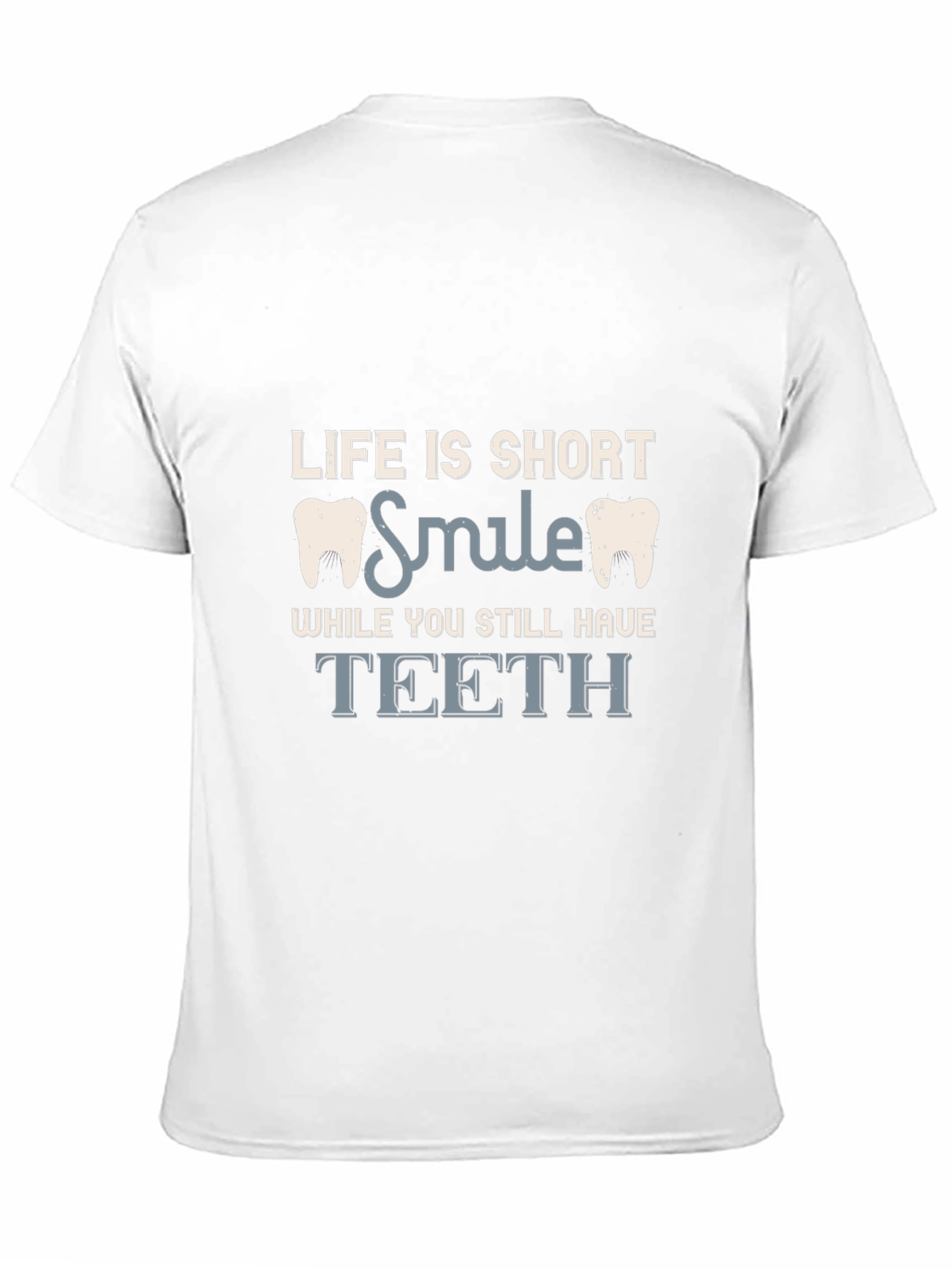Black Life is Short Smile Teeth Graphic Tee - Black view 11