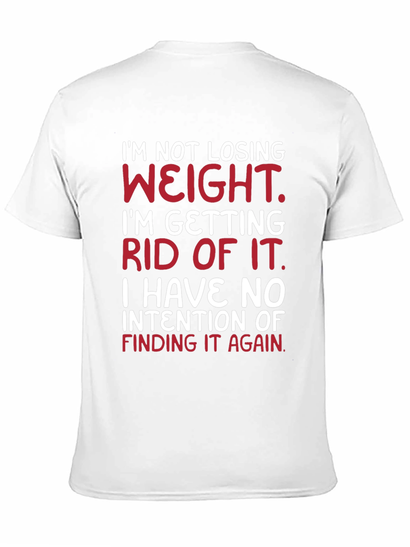 Black Humorous Weight Loss Goal T-Shirt view 11