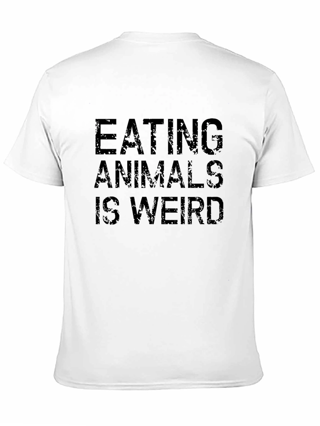 Black Eating Animals is Weird Graphic Tee view 11