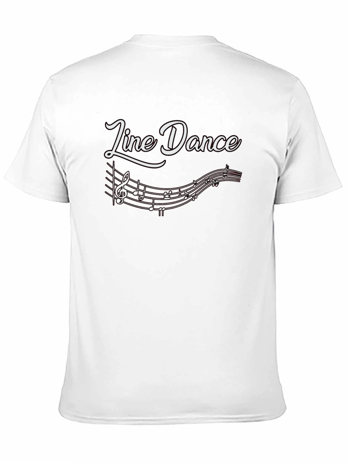 Black Line Dance T-Shirt - Music Note Design view 11