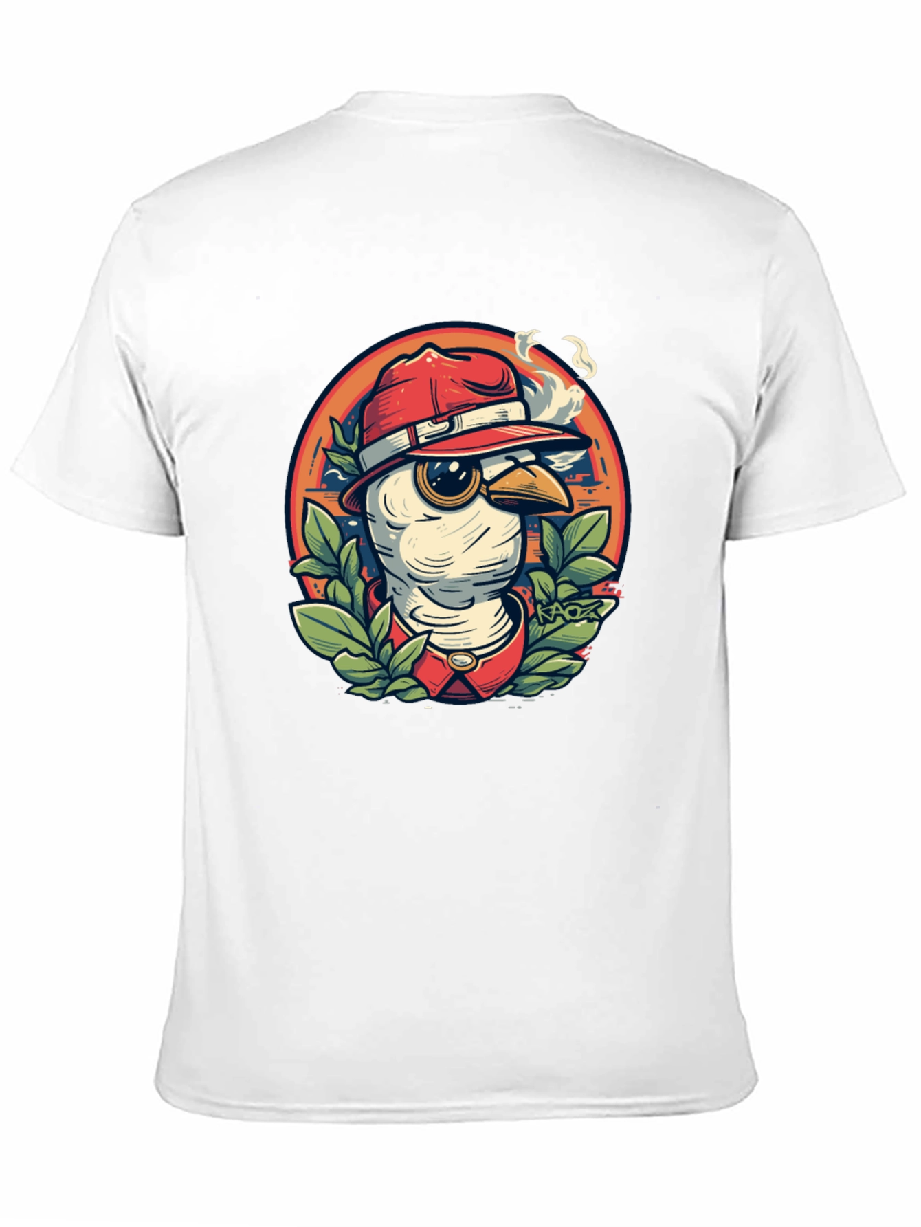 Black Cool Cartoon Bird T-Shirt - Black view 11