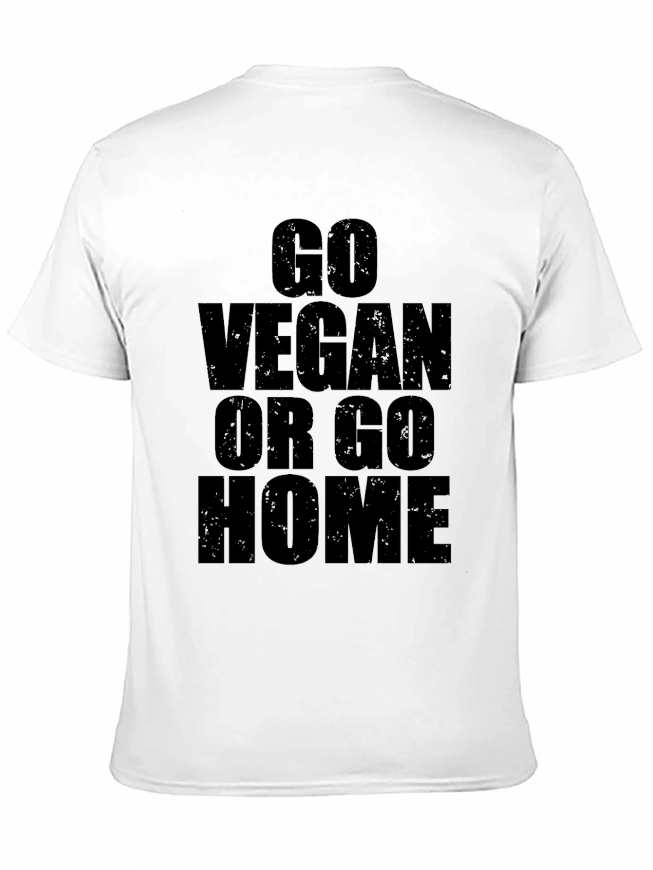 Black Go Vegan Or Go Home Graphic T-Shirt view 11
