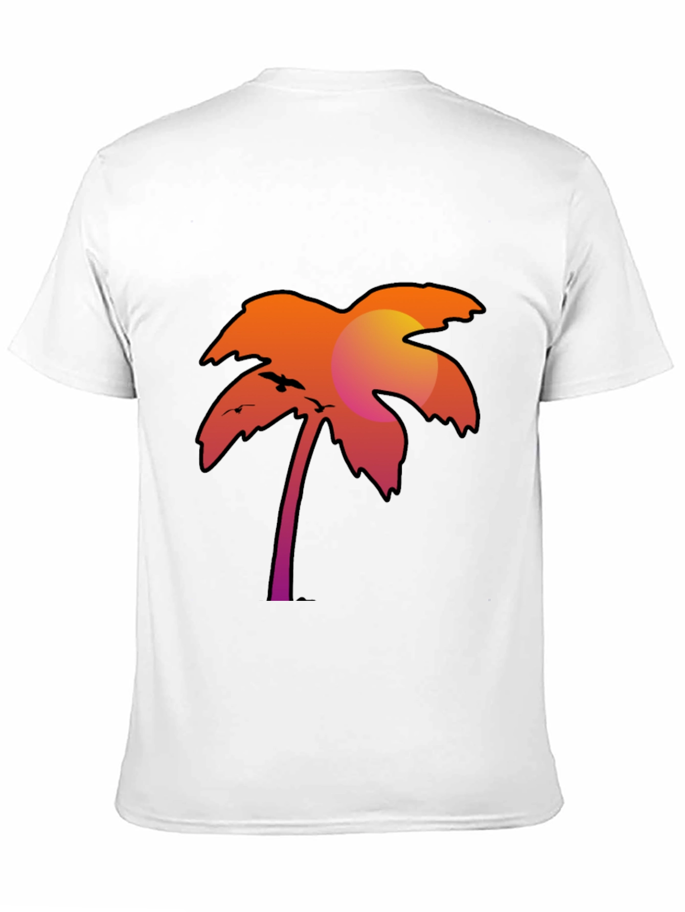 Black Sunset Palm Tree Graphic Tee - Stylish Black T-Shirt view 11