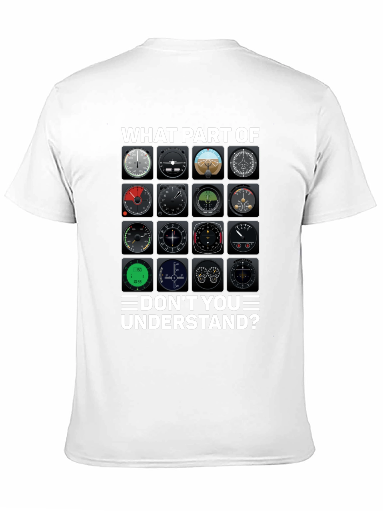 Pilot Instrument T-Shirt - Aviation Gift - 11
