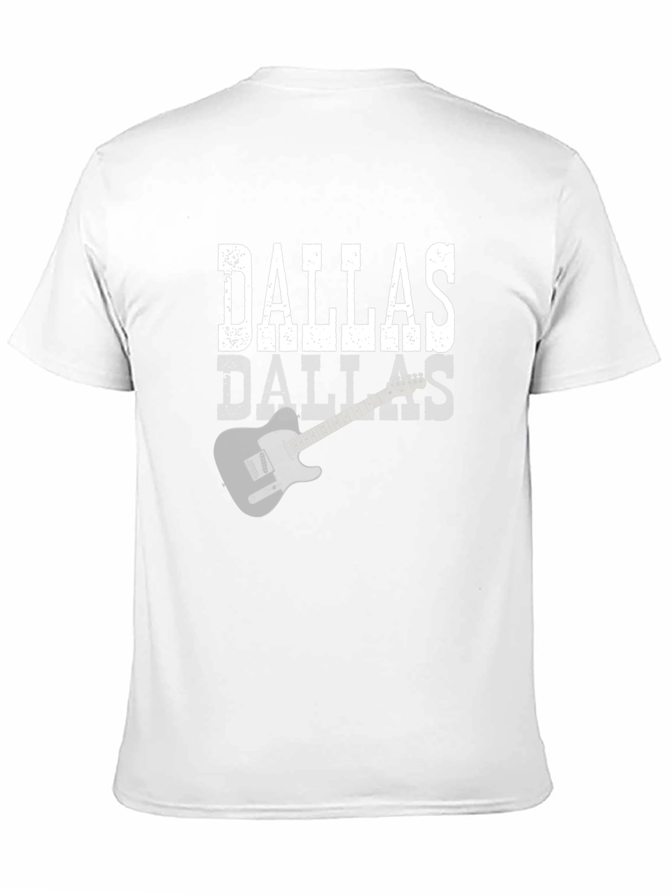 Black Dallas Guitar Graphic Tee - Black Cotton T-Shirt view 11