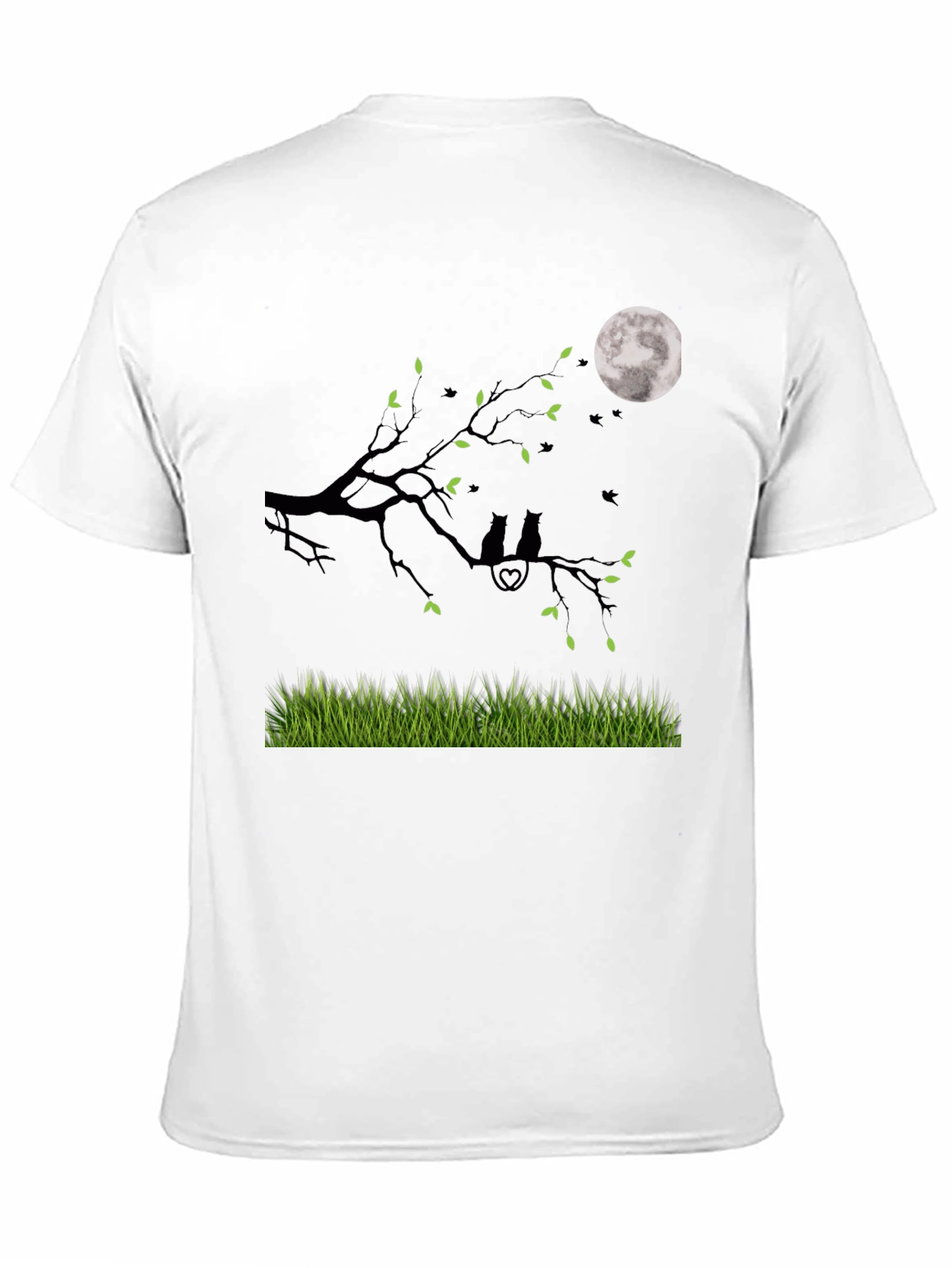 Black Moonlight Cats T-Shirt view 11