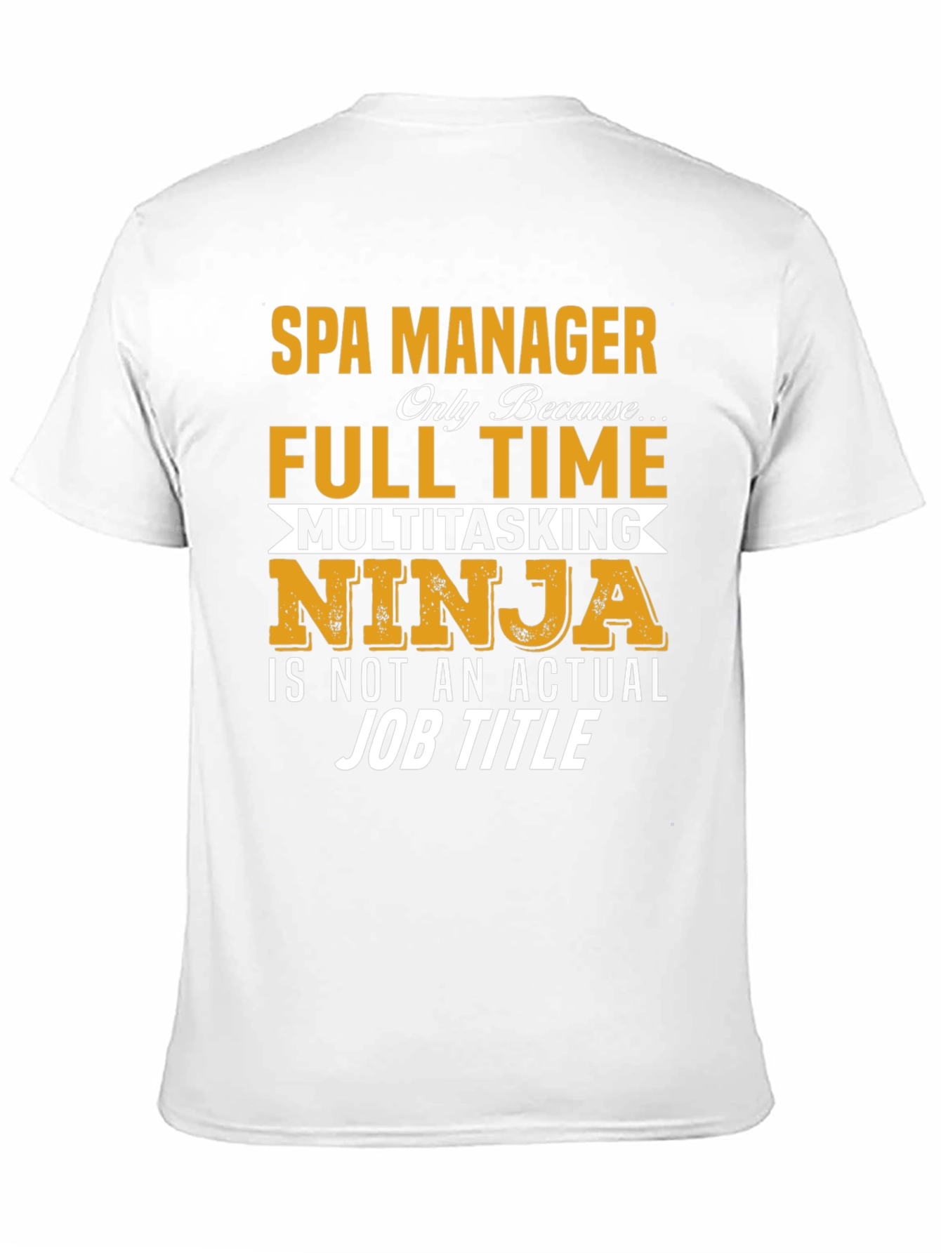 Black Spa Manager Multitasking Ninja T-Shirt view 11