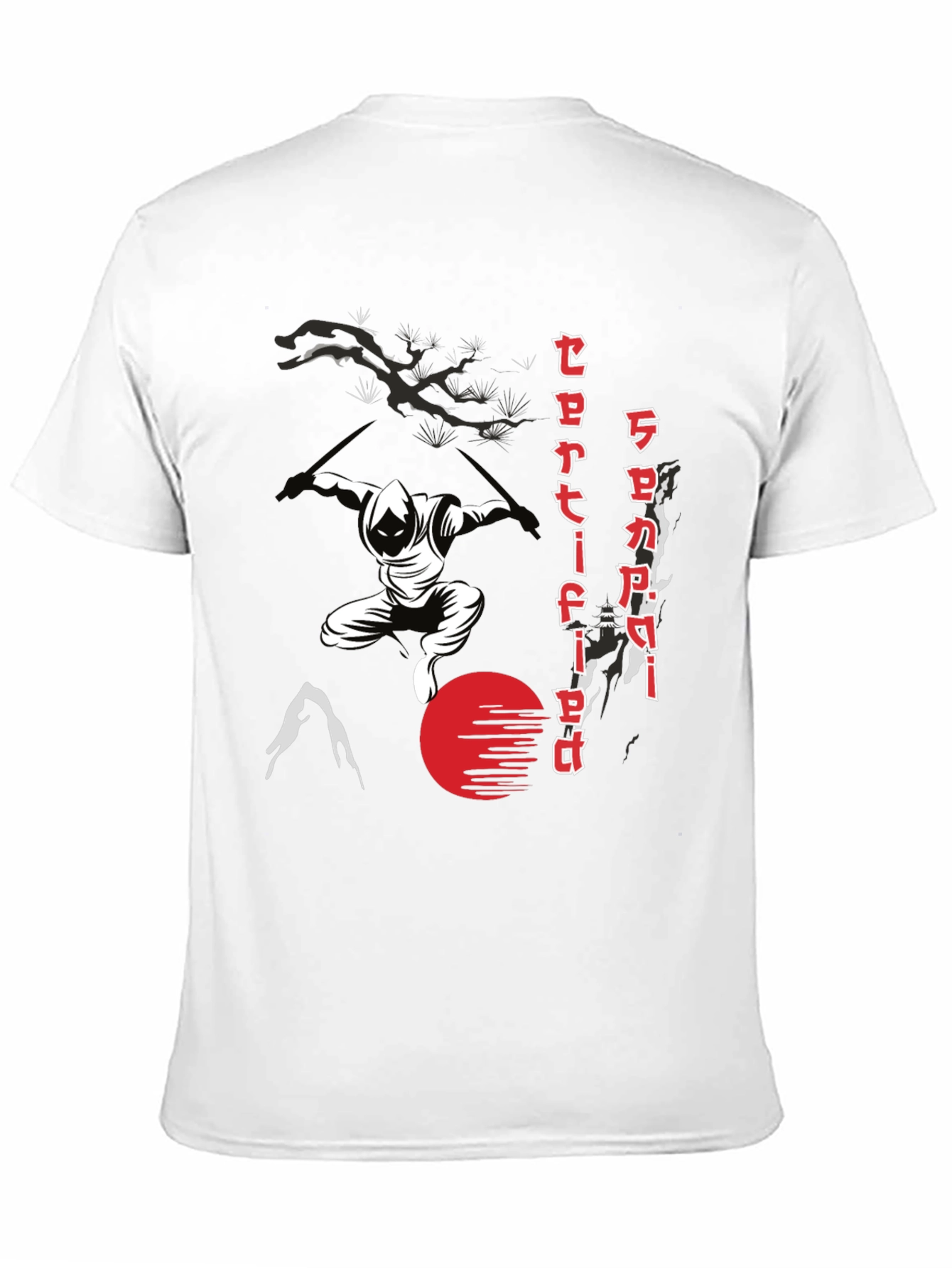 Black Samurai Certified Ninja Graphic T-Shirt view 11