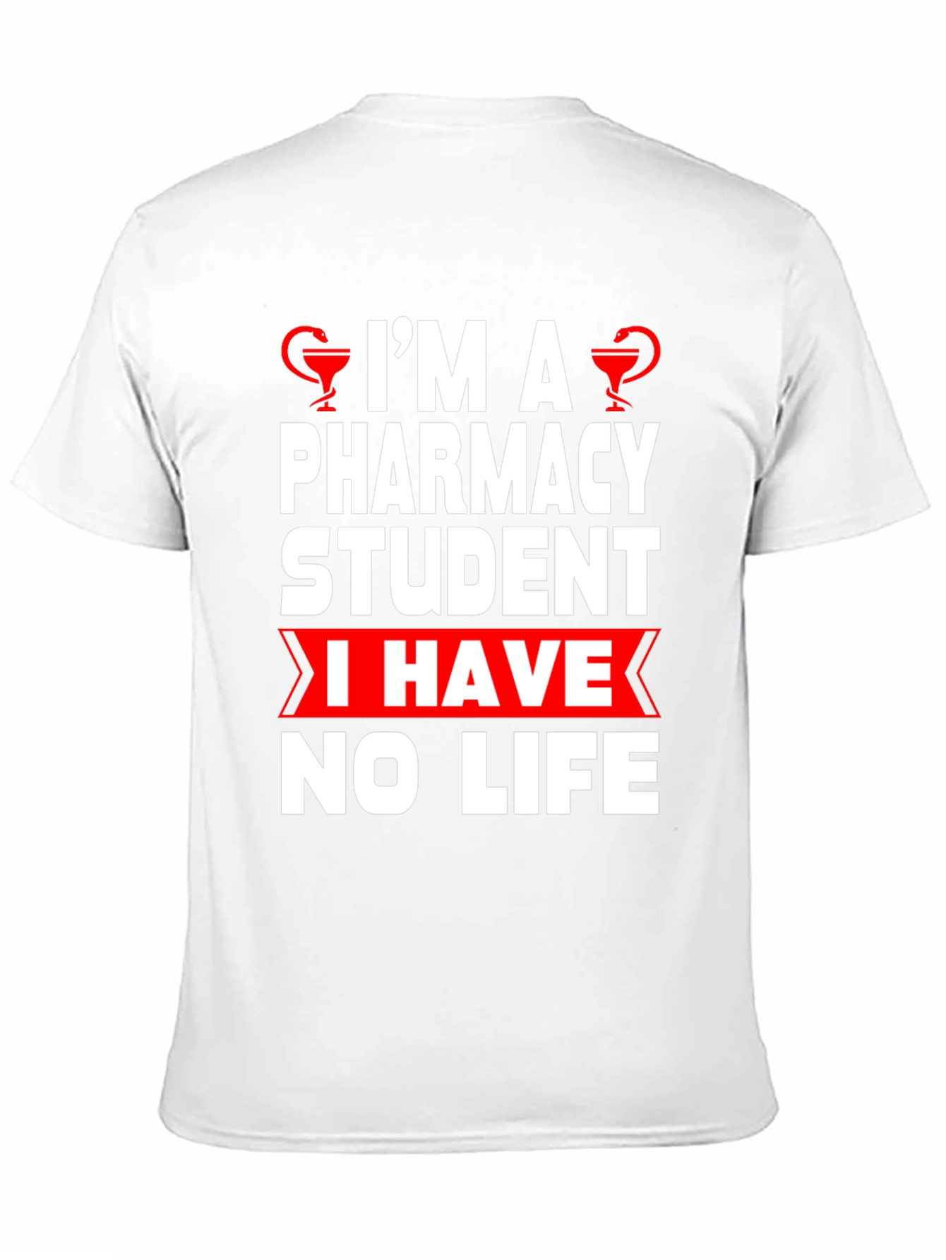 Black Pharmacy Student Humor T-Shirt - No Life! view 11