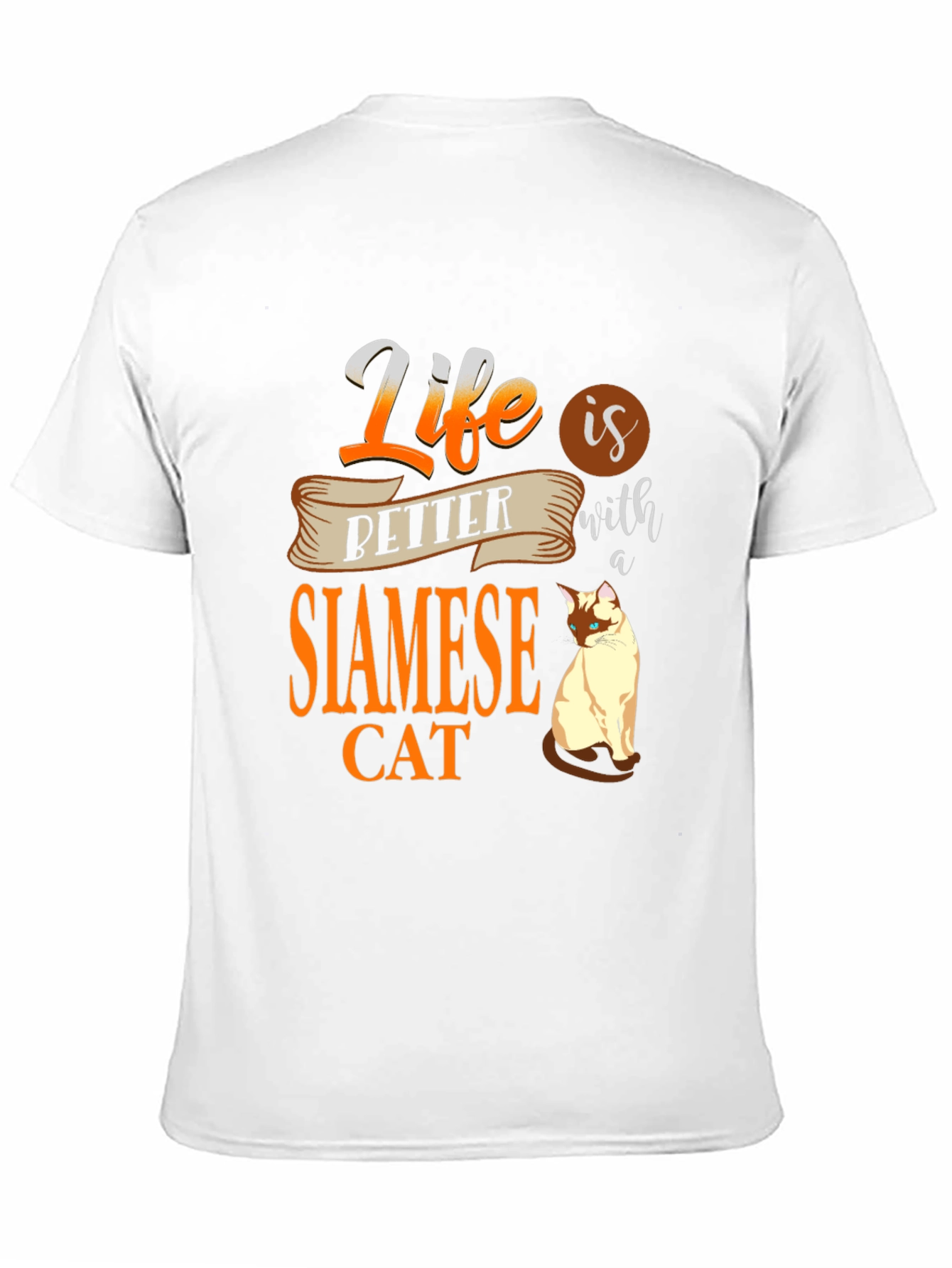 Black Life Is Better With A Siamese Cat T-Shirt view 11