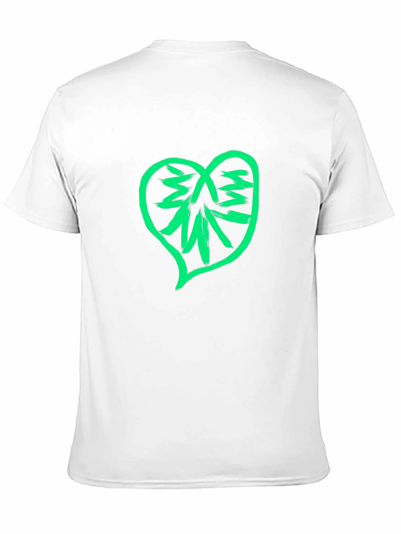 Black Heart Cannabis Tee - Black Cotton Blend view 11