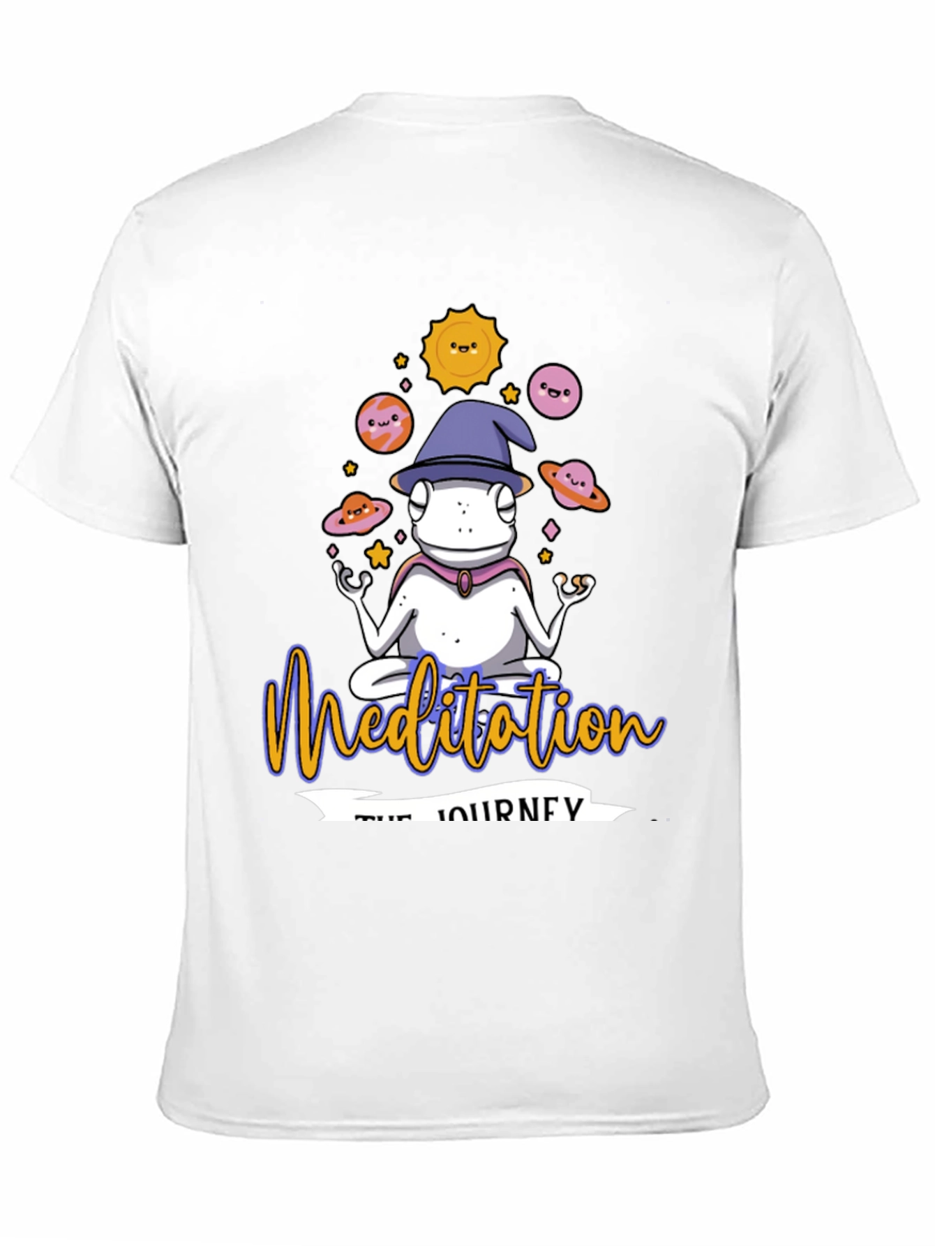 Black Meditation Journey Black T-Shirt, Yoga Frog Design view 11