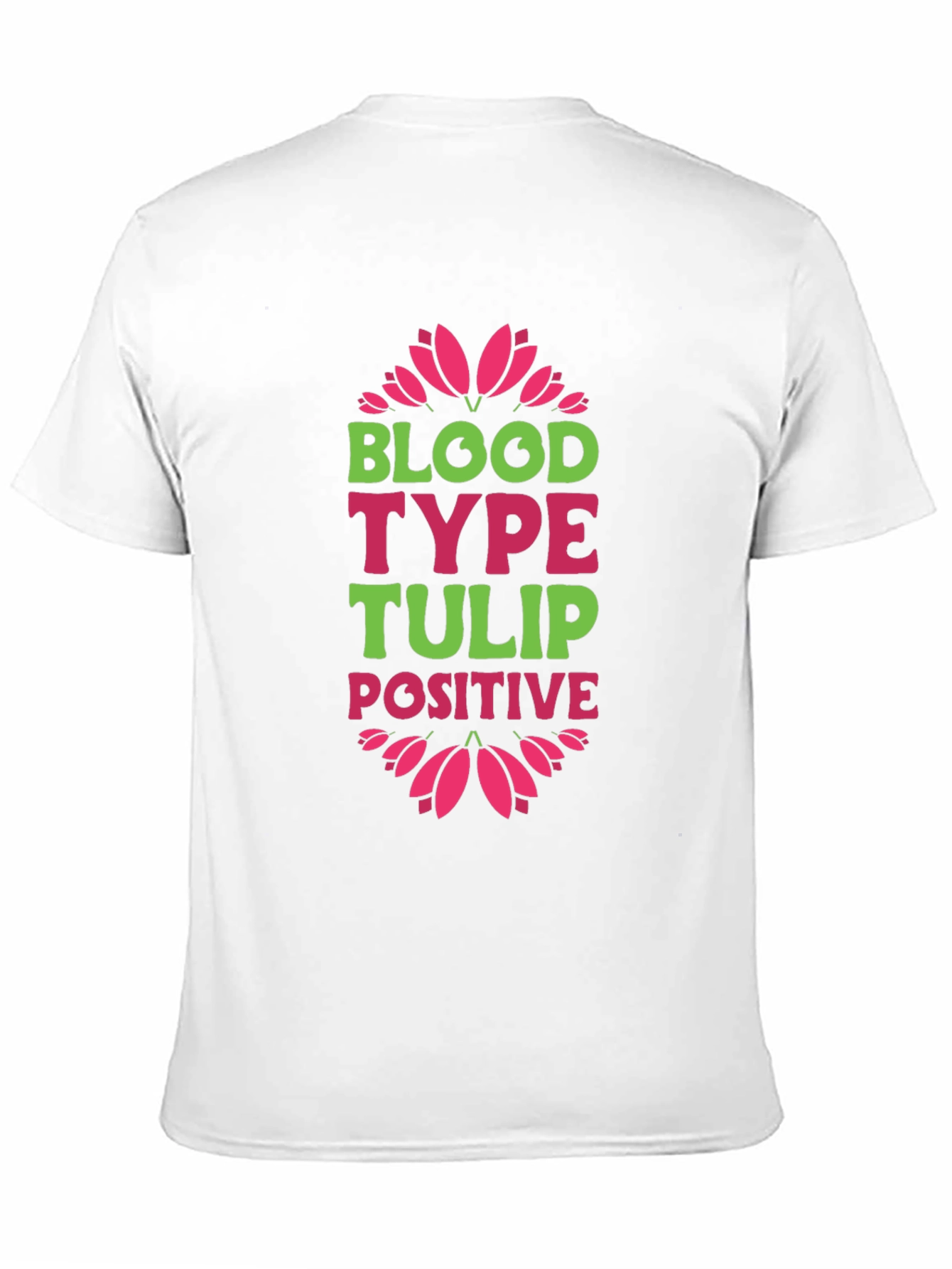 Black Blood Type Tulip Positive Graphic T-Shirt view 11