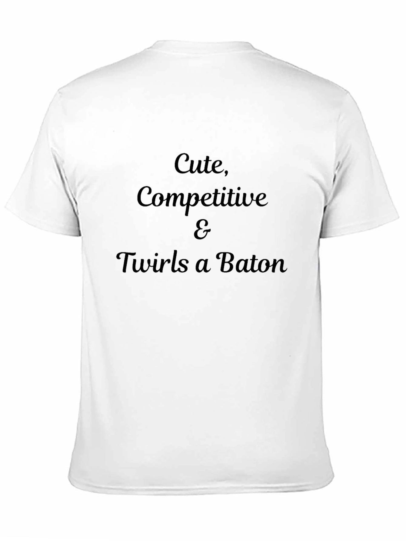 Black Cute, Competitive Twirls a Baton T-Shirt view 11