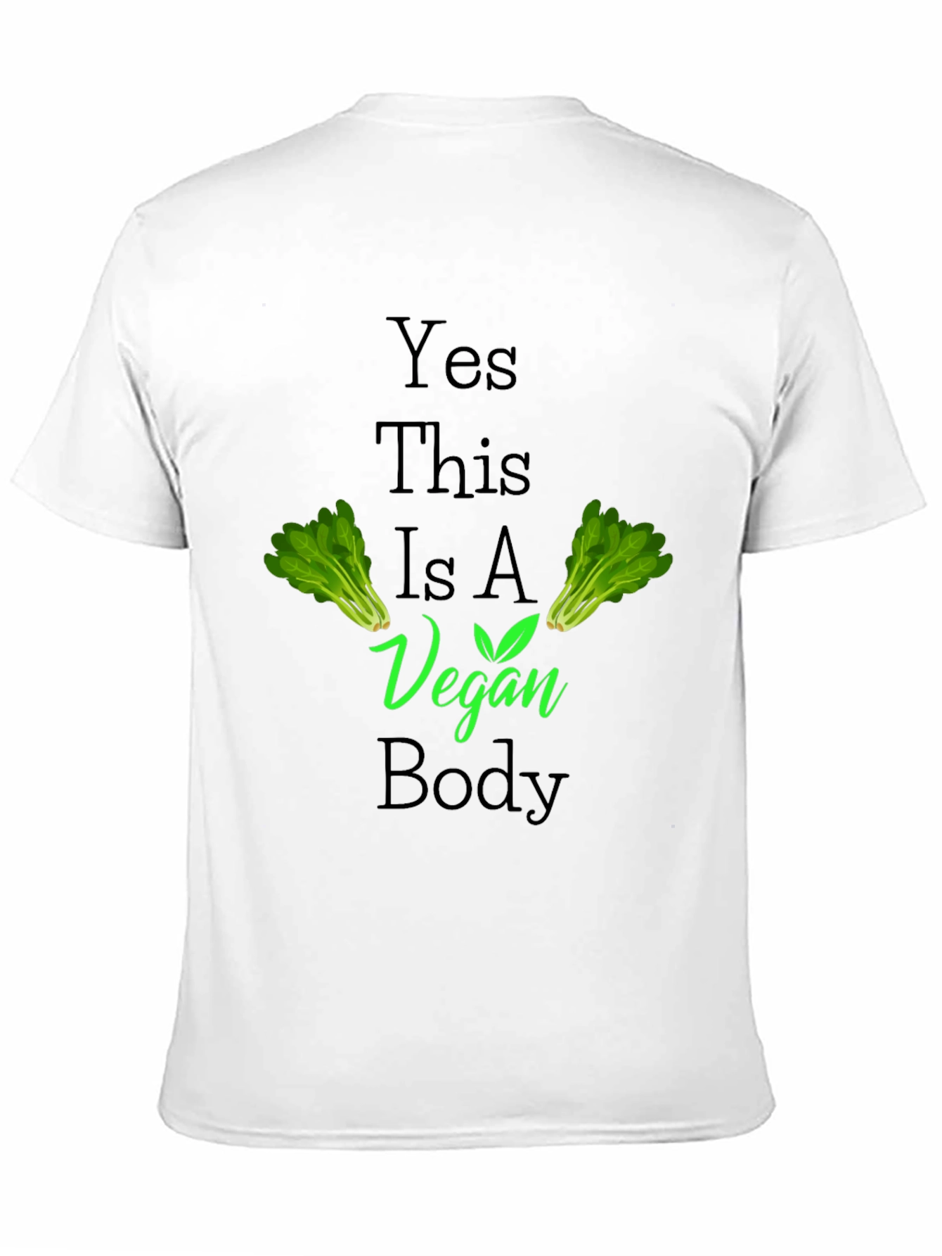 Black Vegan Body T-Shirt - Plant Powered Lifestyle Apparel view 11