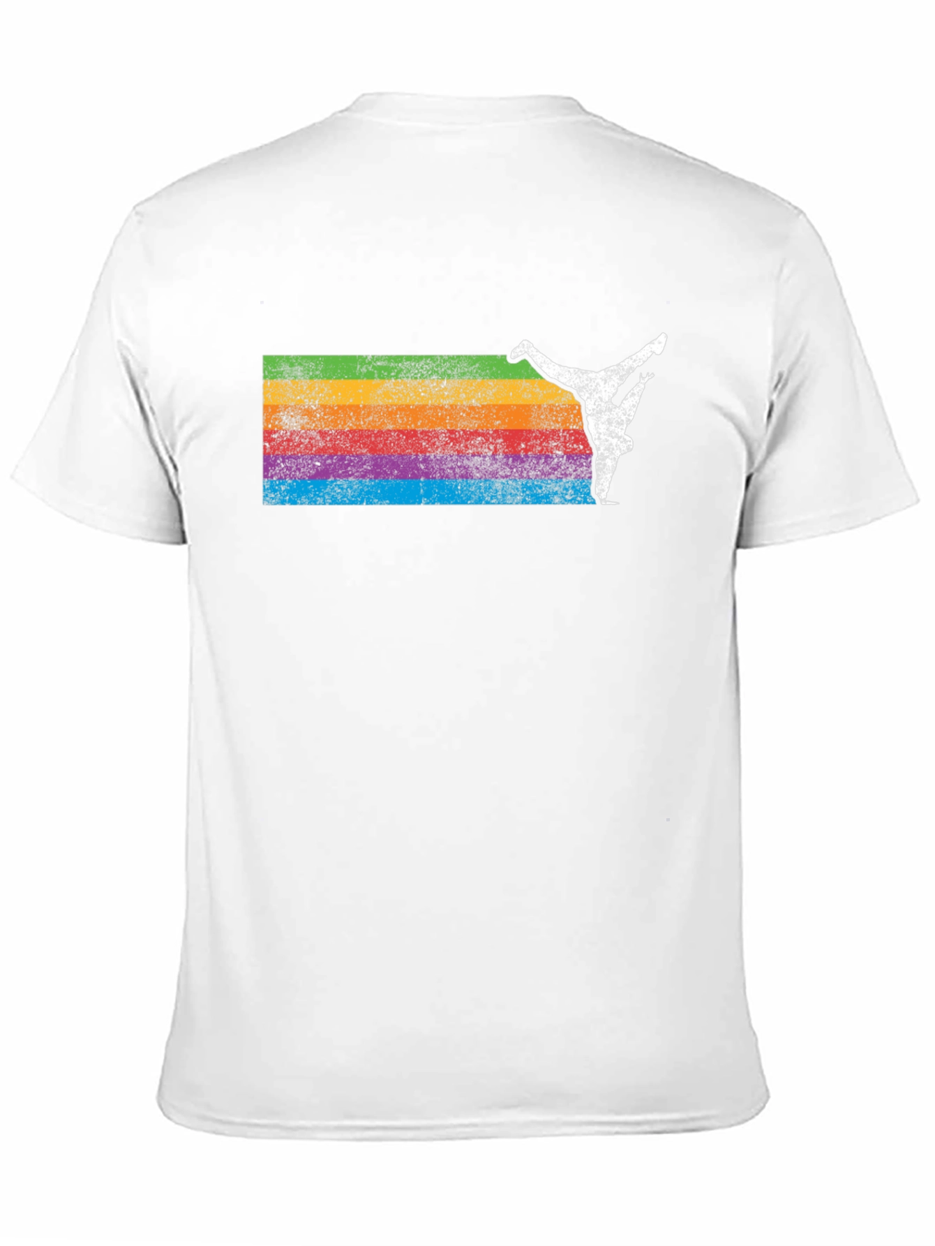 Black Retro Rainbow Breakdancer Graphic Tee view 11