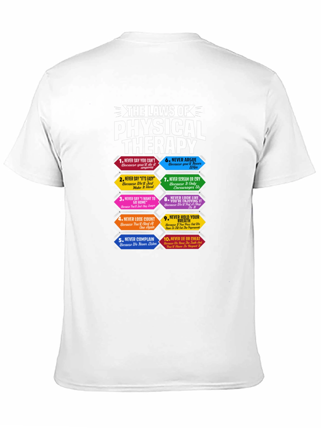 Black Physical Therapy Laws T-Shirt Funny PT Gift view 11