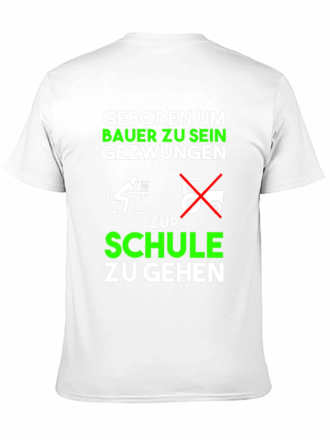 Black Born to Farm T-Shirt - German Humor Tee view 11