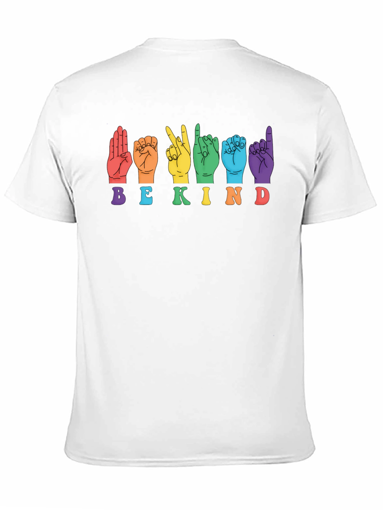 Black Be Kind Sign Language Graphic T-Shirt view 11