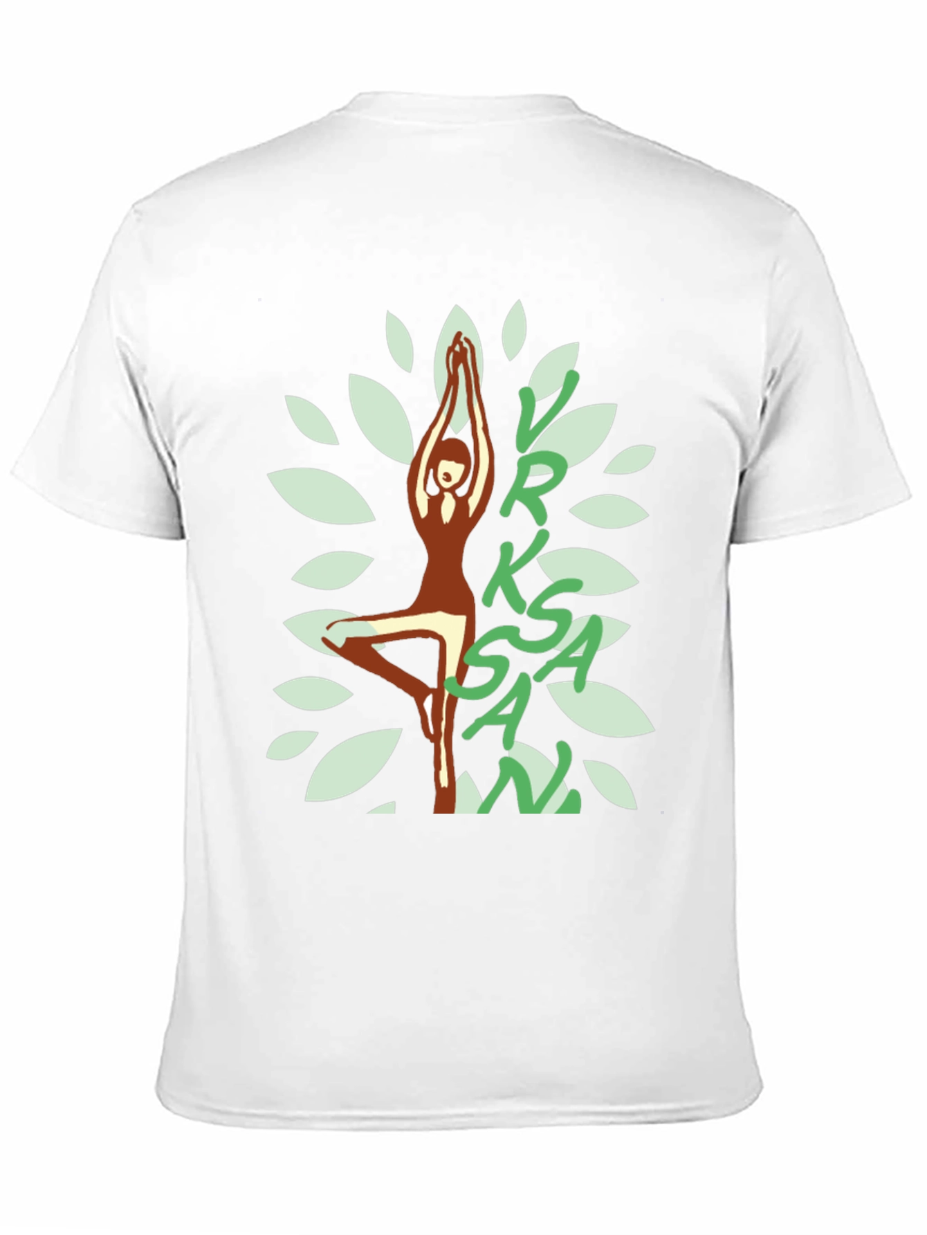 Black Vrksasana Tree Yoga Pose Black T-Shirt view 11