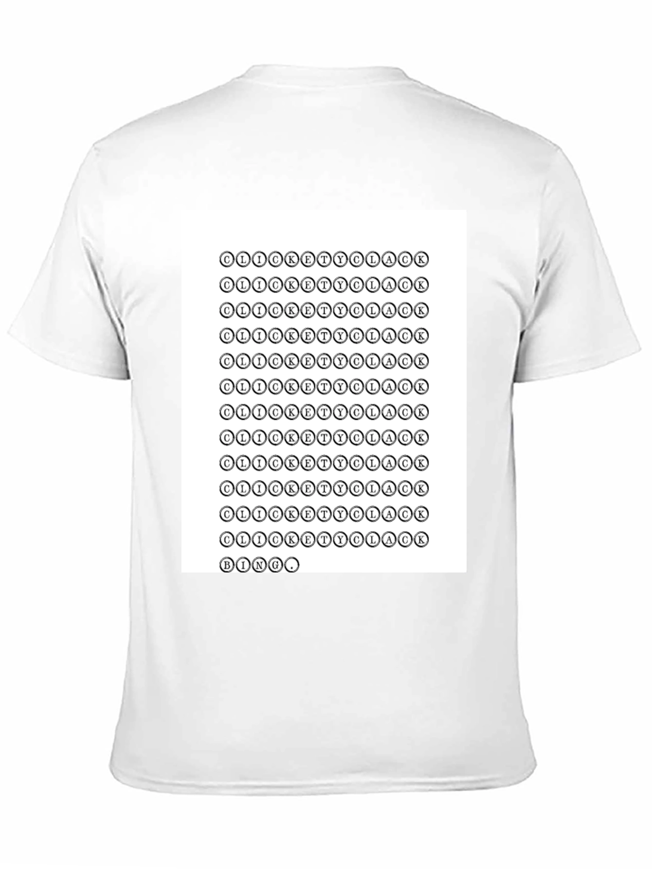 Black Clickety Clack Bingo T-Shirt - Quirky & Unique Design view 11