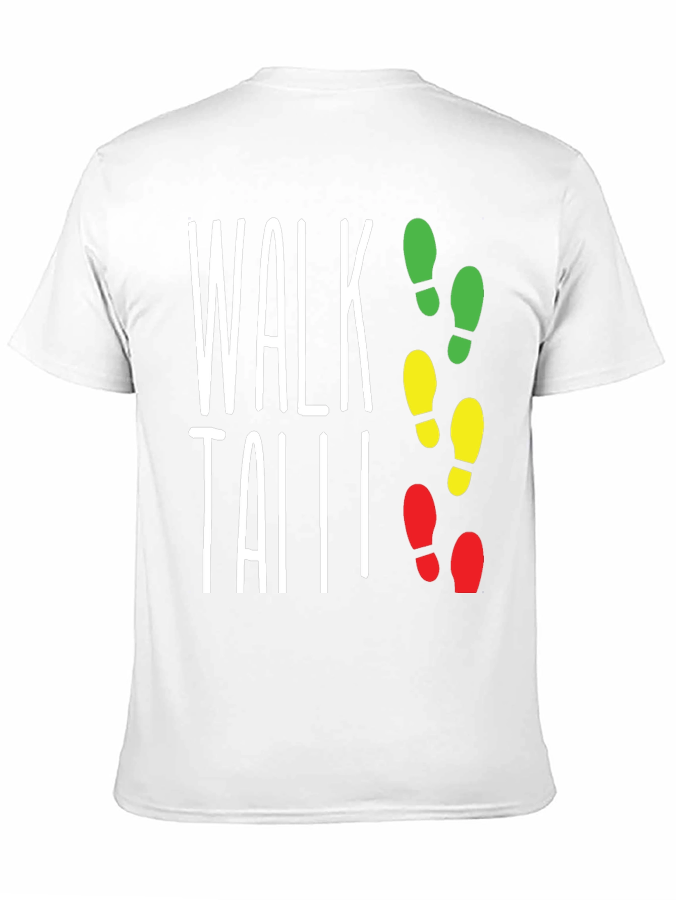 Black Walk Tall Traffic Light Footprint T-Shirt view 11