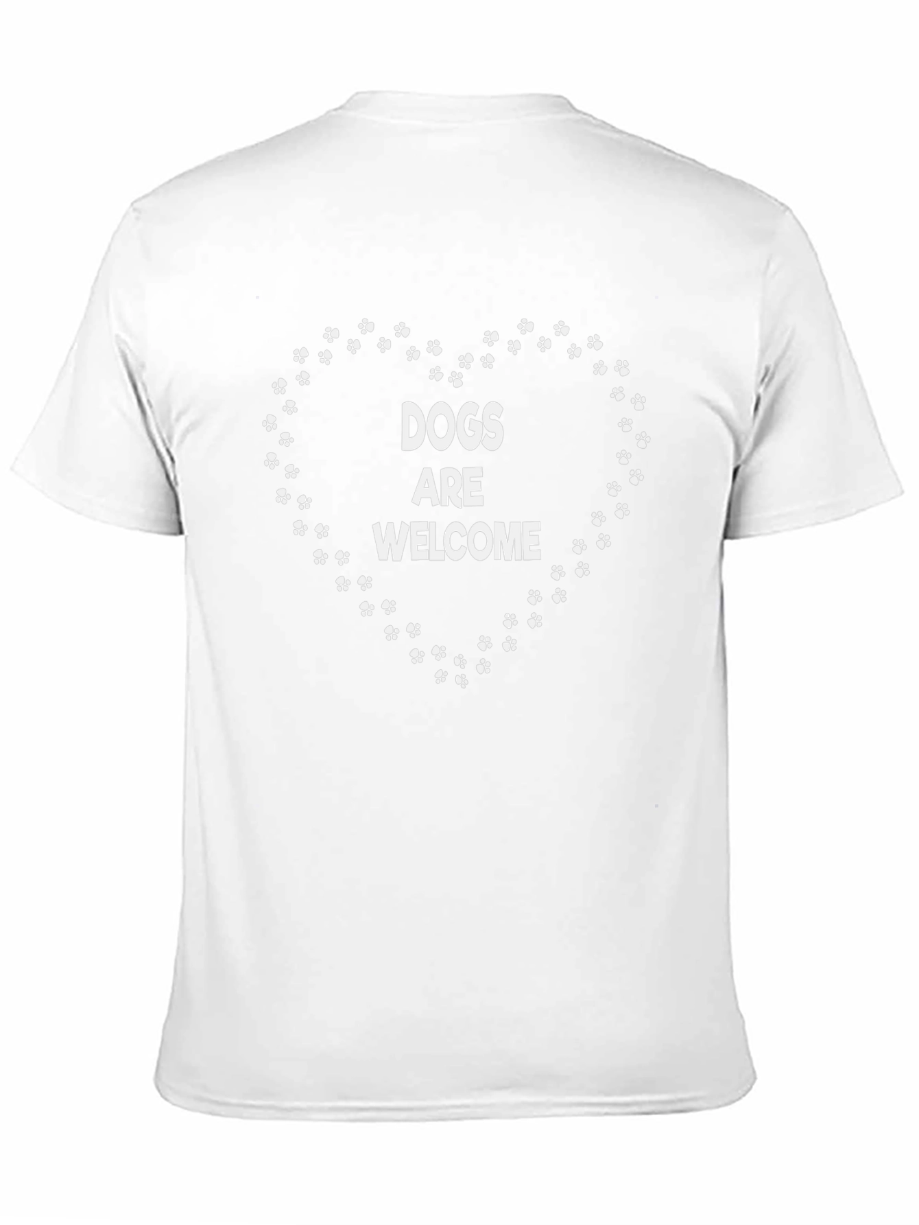 Dogs Welcome Heart Paw Print Tee - 11