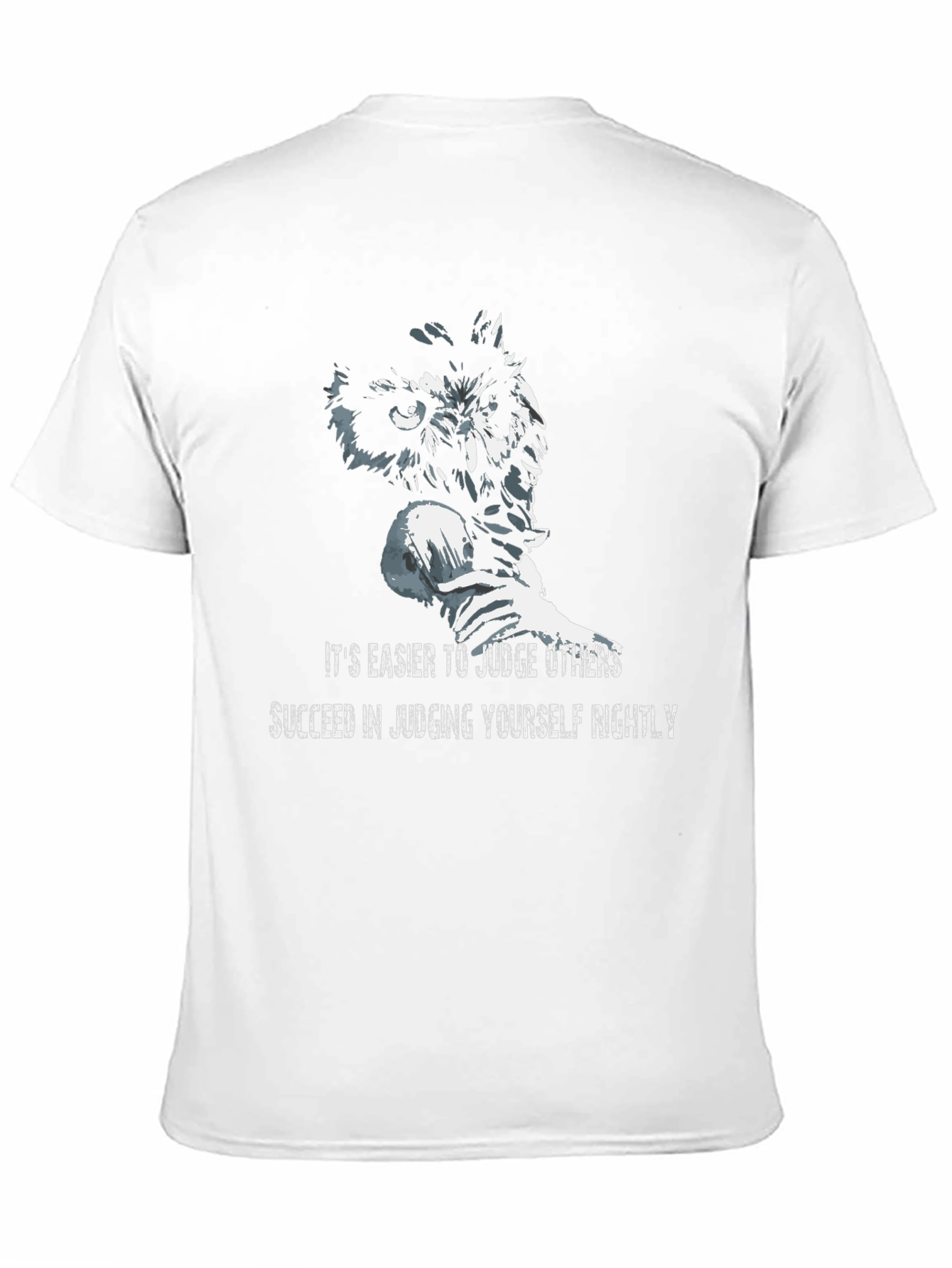 Black Owl Judge Graphic Print Black T-Shirt view 11