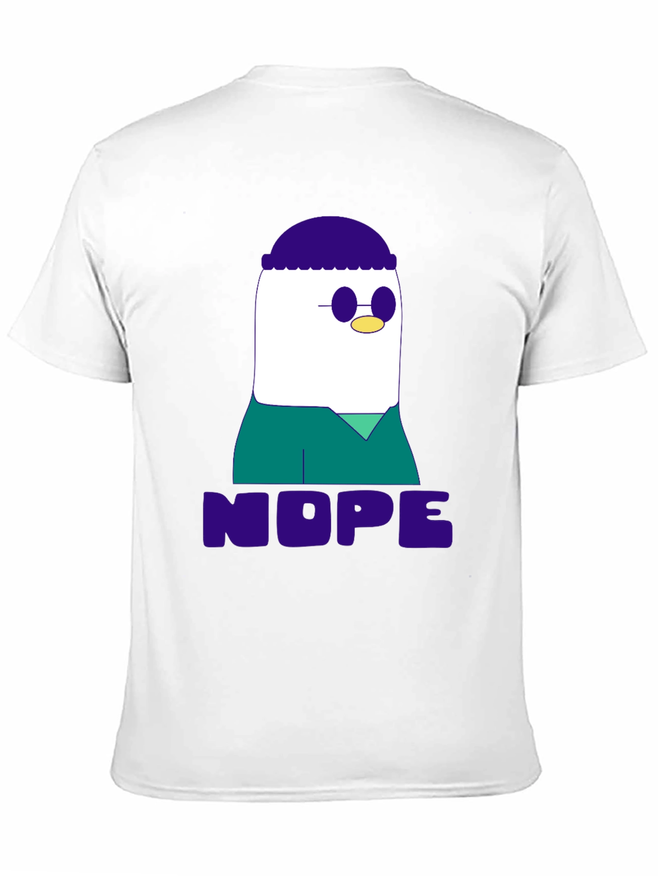 Black Nope T-Shirt - Funny Cartoon Graphic Tee view 11