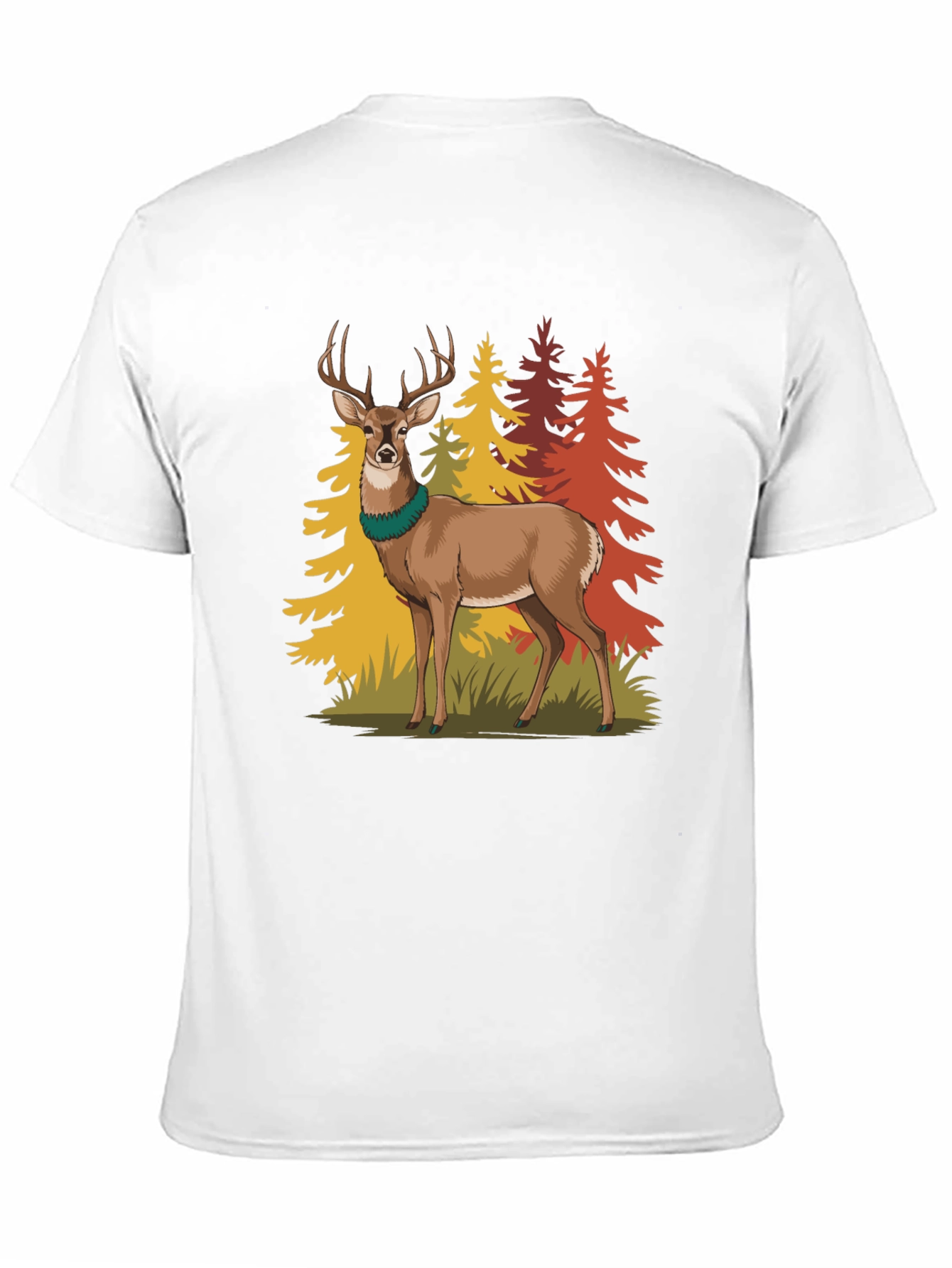 Black Deer Forest Graphic Tee - Nature Lover's T-Shirt view 11