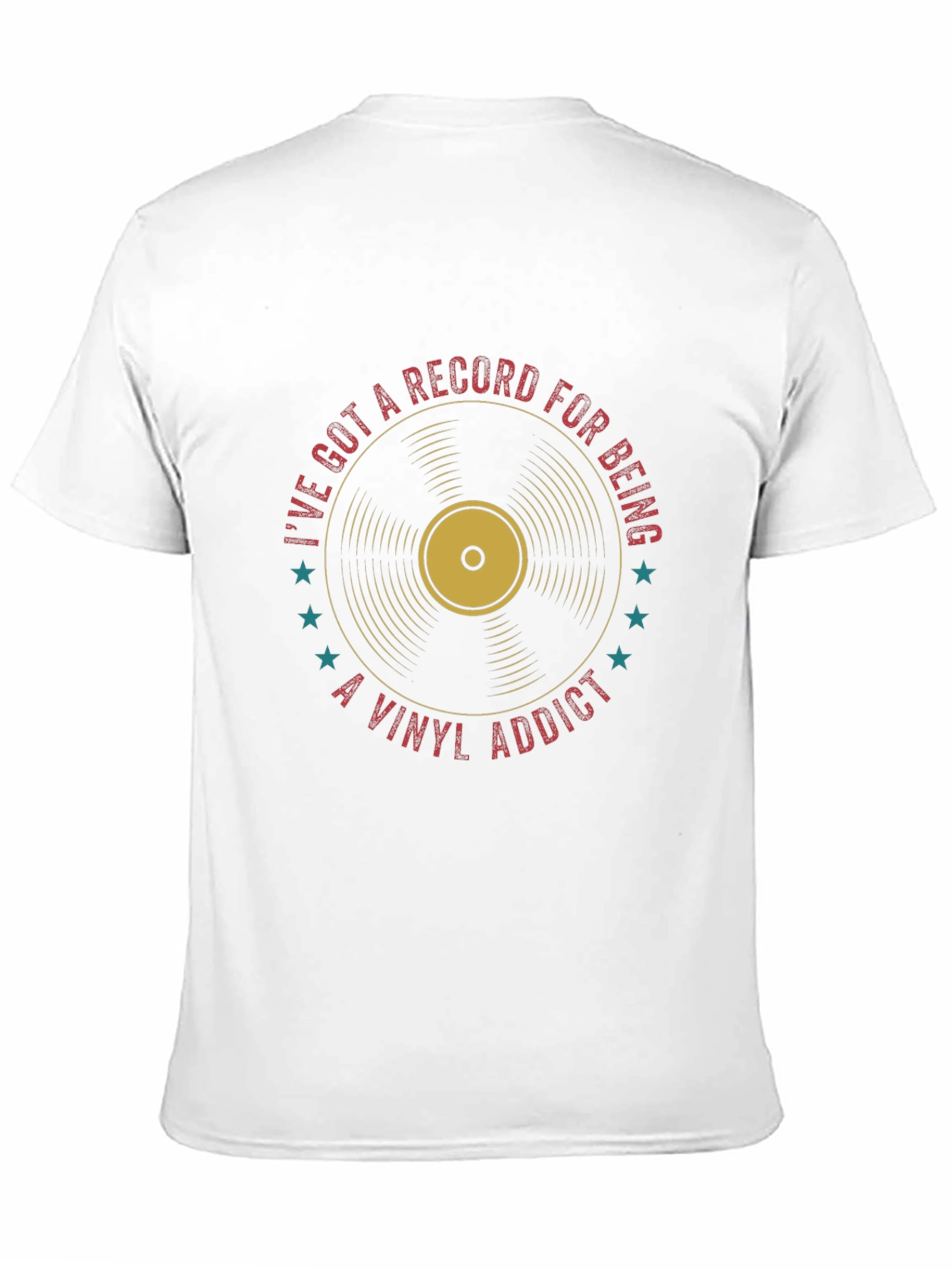 Black Vinyl Record Addict T-Shirt - Music Lover Tee view 11