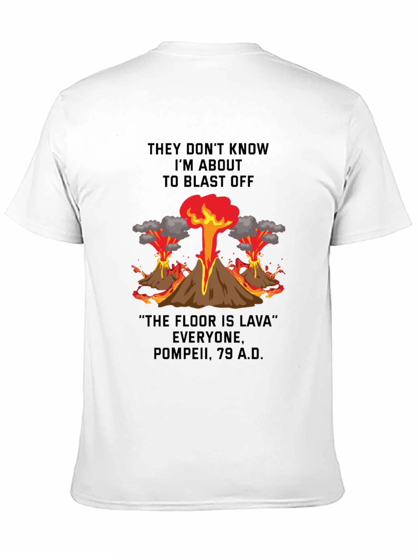 Black Volcano Blast Off Graphic Tee - Pompeii 79 A.D. view 11